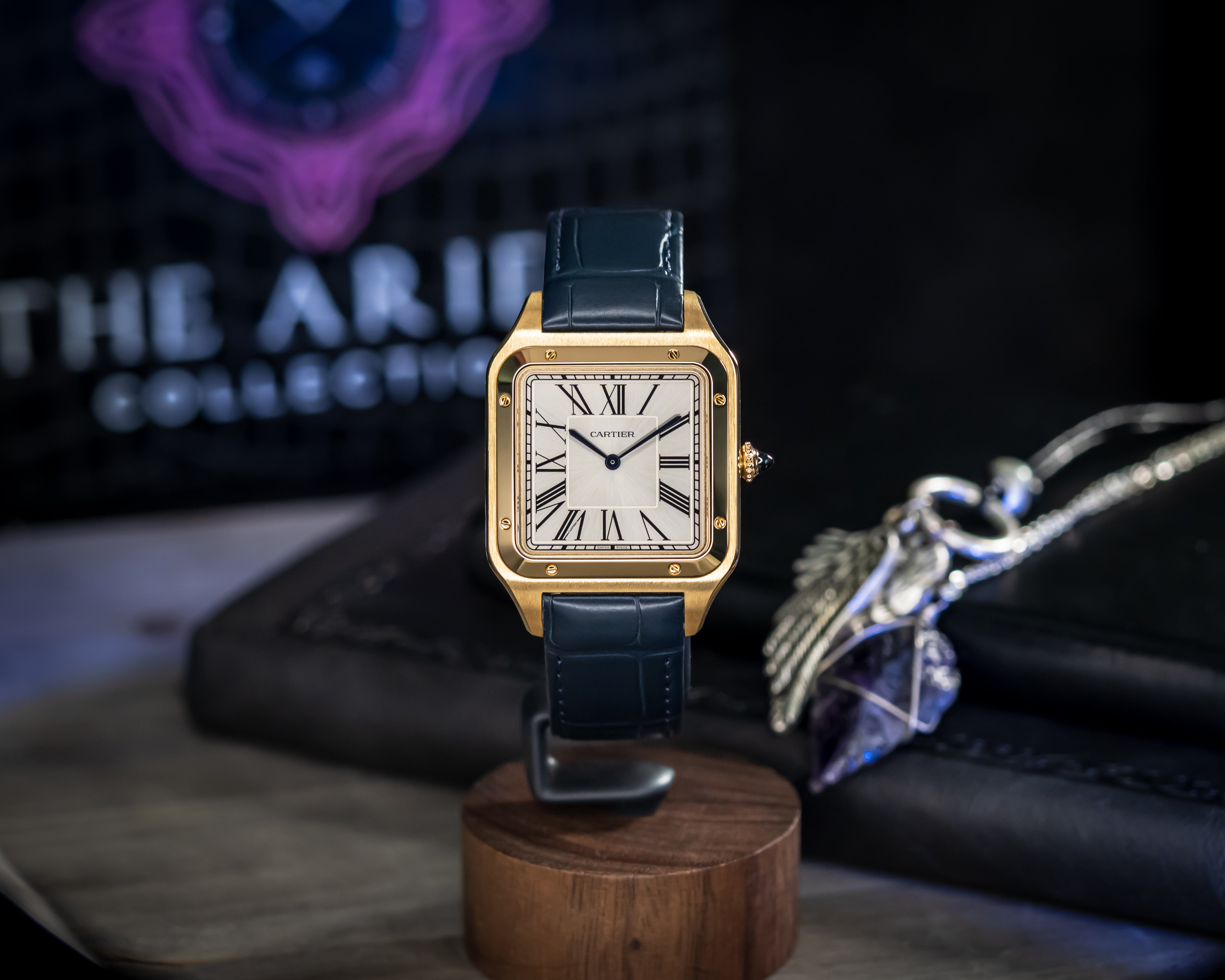 UNWORN CARTIER SANTOS-DUMONT EXTRA LARGE 18KT YELLOW GOLD WGSA0108