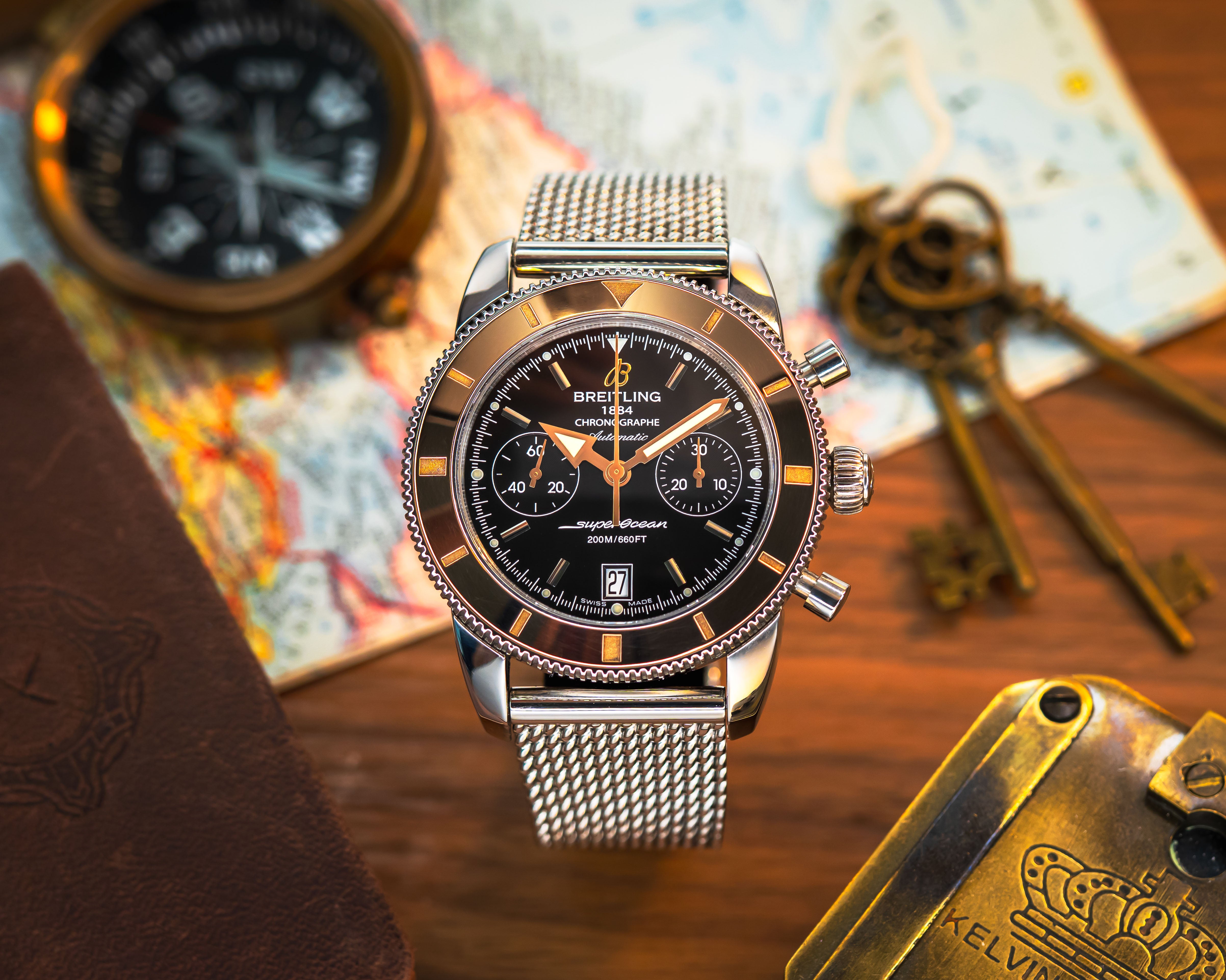 Breitling SuperOcean Heritage Chronograph 44 Black & Rose Gold U2337012-BB1-154