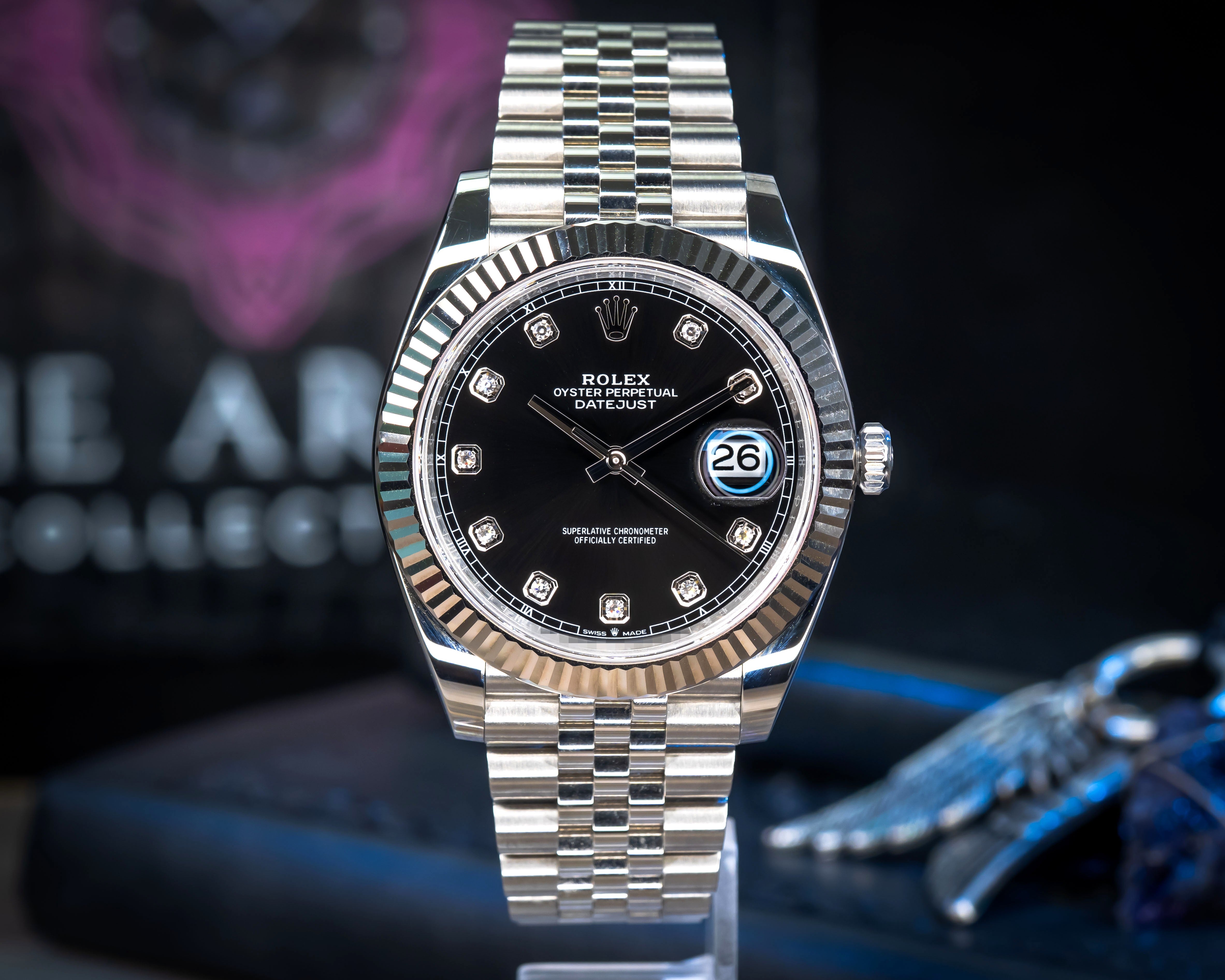 Rolex Datejust 41 Black Diamond Dial 126334