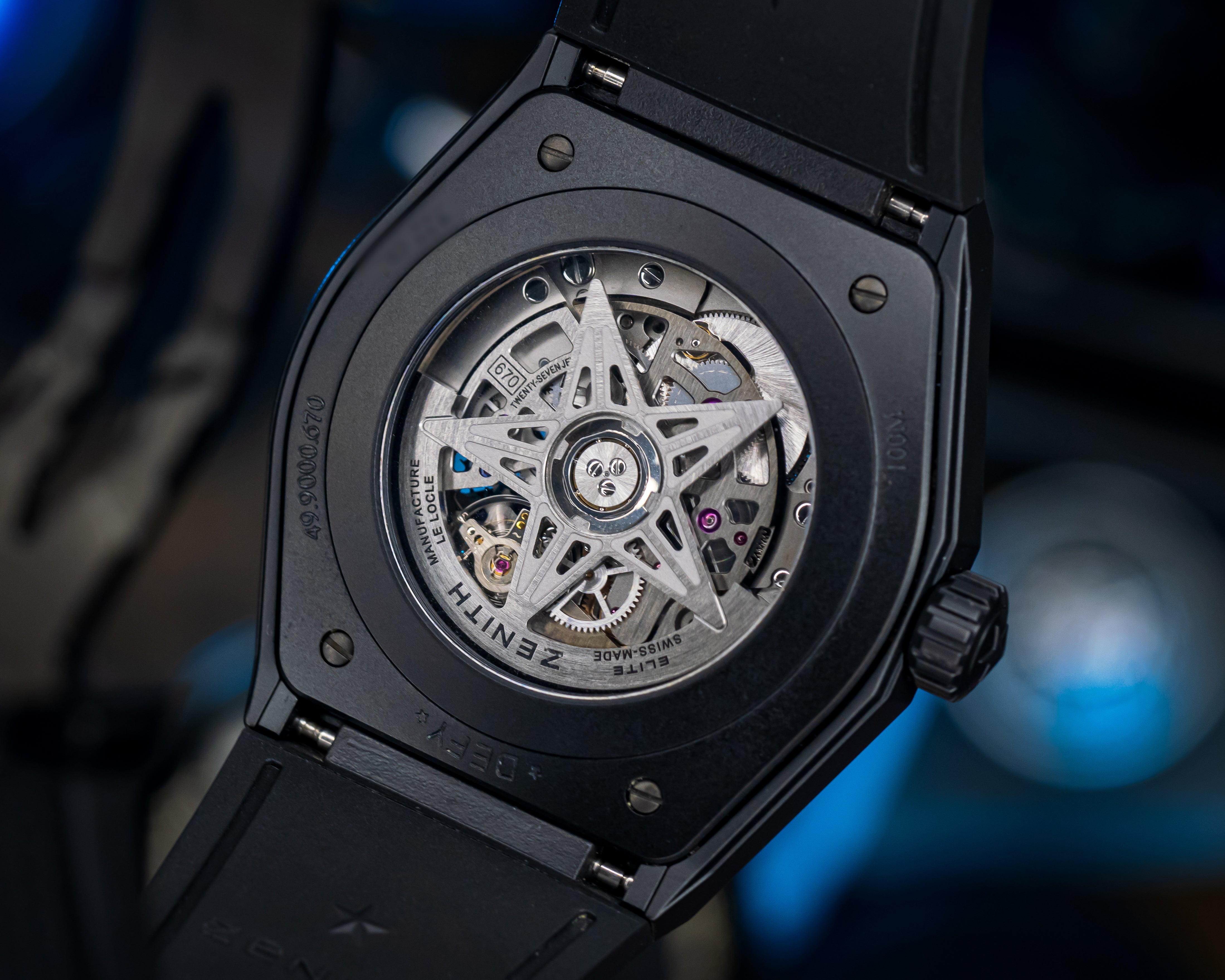 ZENITH DEFY CLASSIC SKELETON BLACK CERAMIC 49.9000.670/78.R782