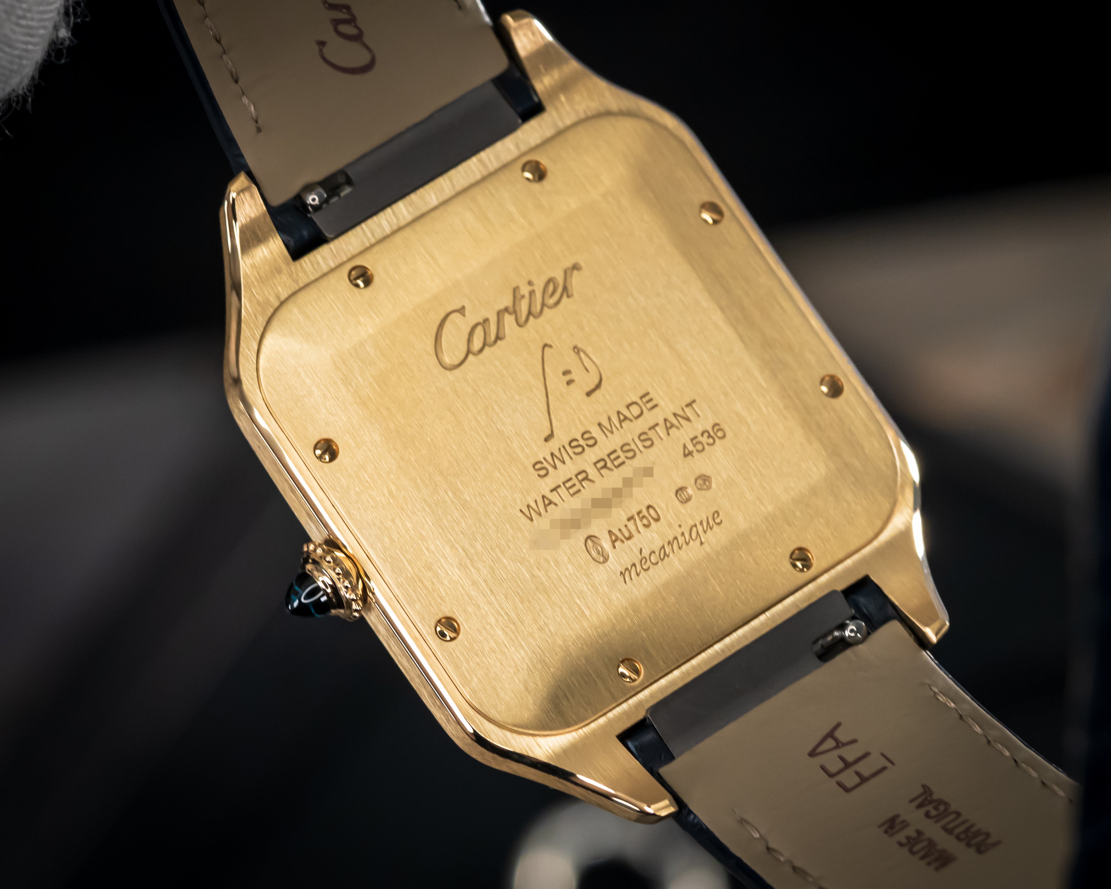 UNWORN CARTIER SANTOS-DUMONT EXTRA LARGE 18KT YELLOW GOLD WGSA0108