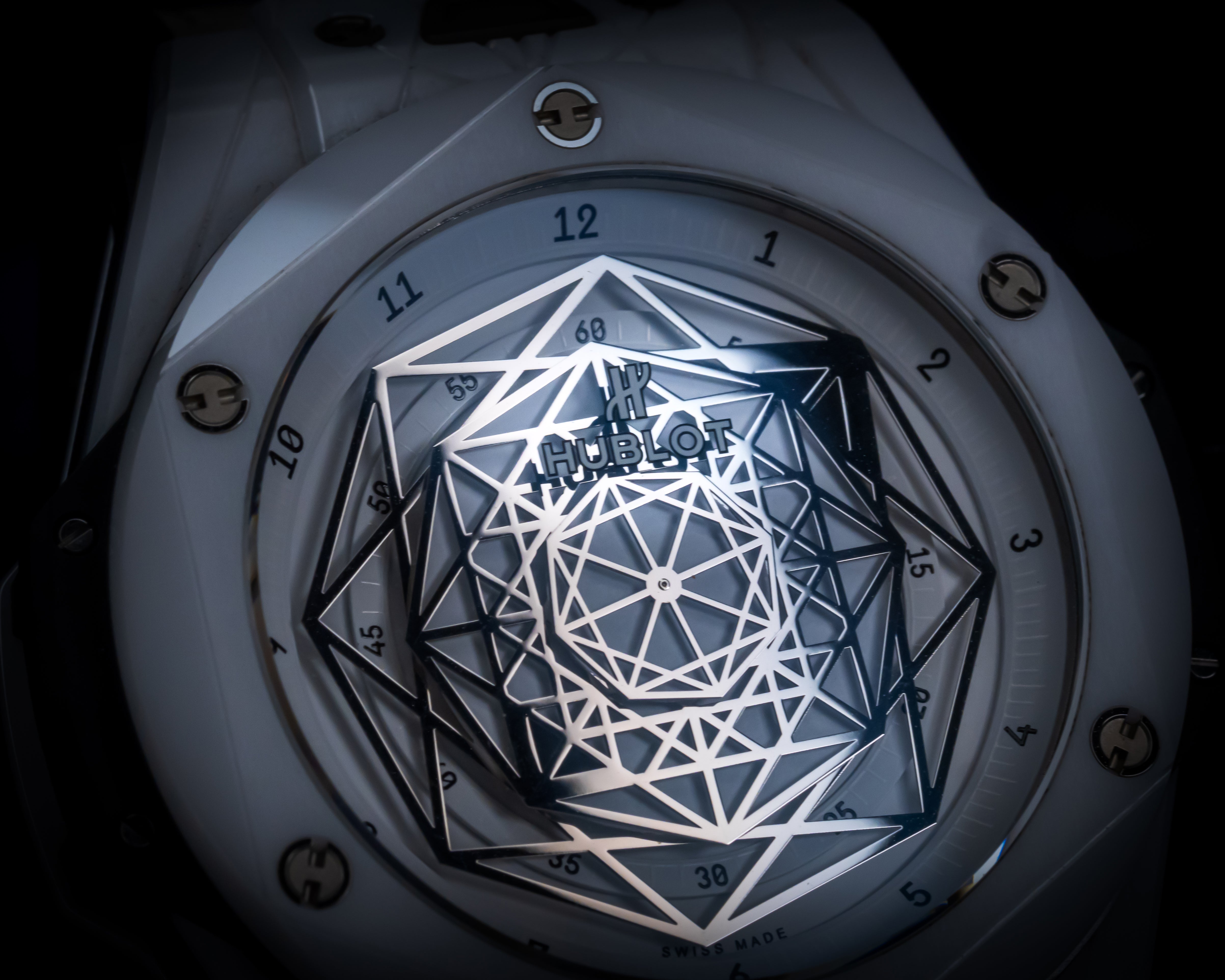 HUBLOT BIG BANG UNICO SANG BLEU WHITE CERAMIC 415.HX.2027.VR.MXM19