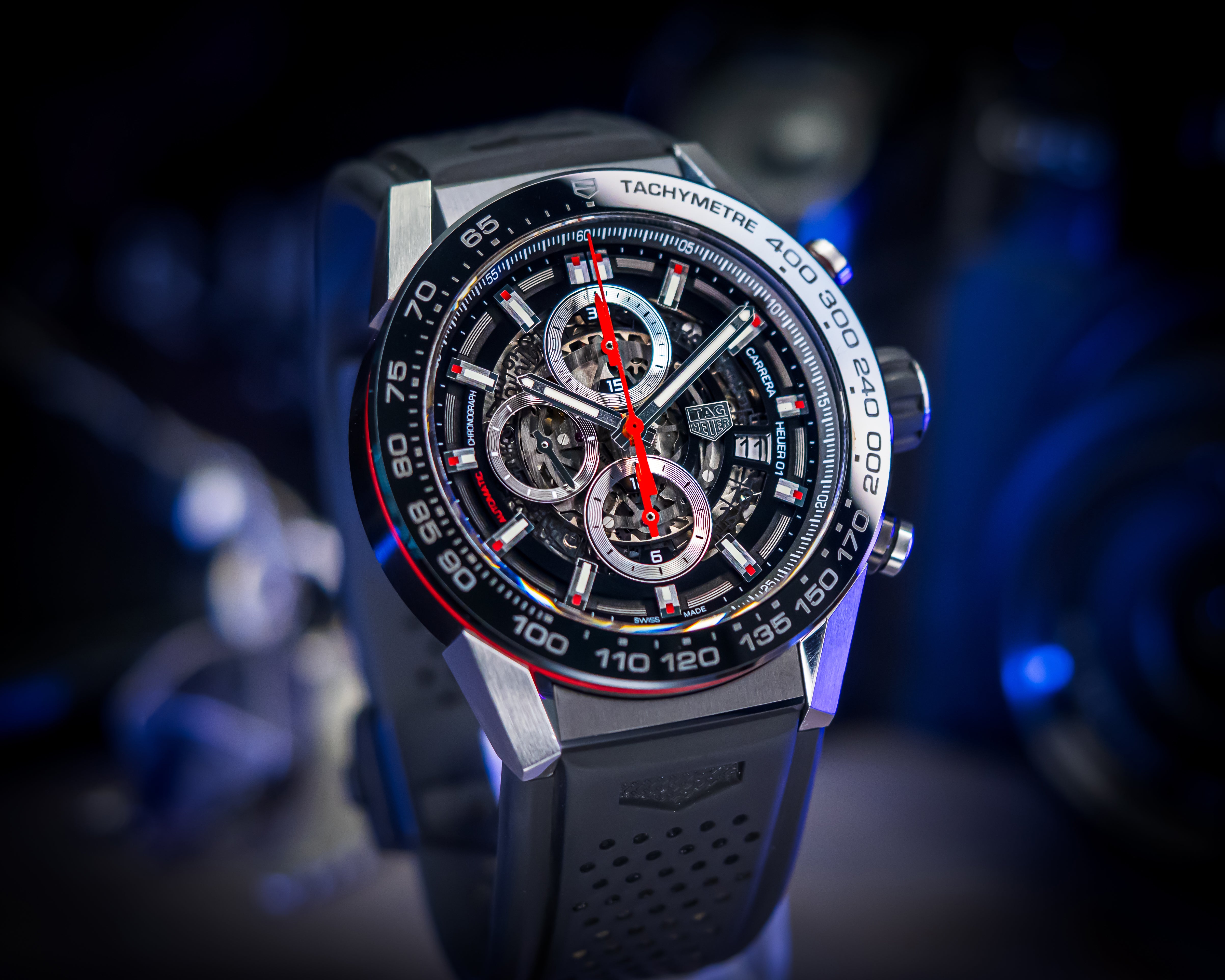 TAG HEUER CARRERA CALIBRE 01 SKELETON CHRONOGRAPH CAR2A1Z.FT6044