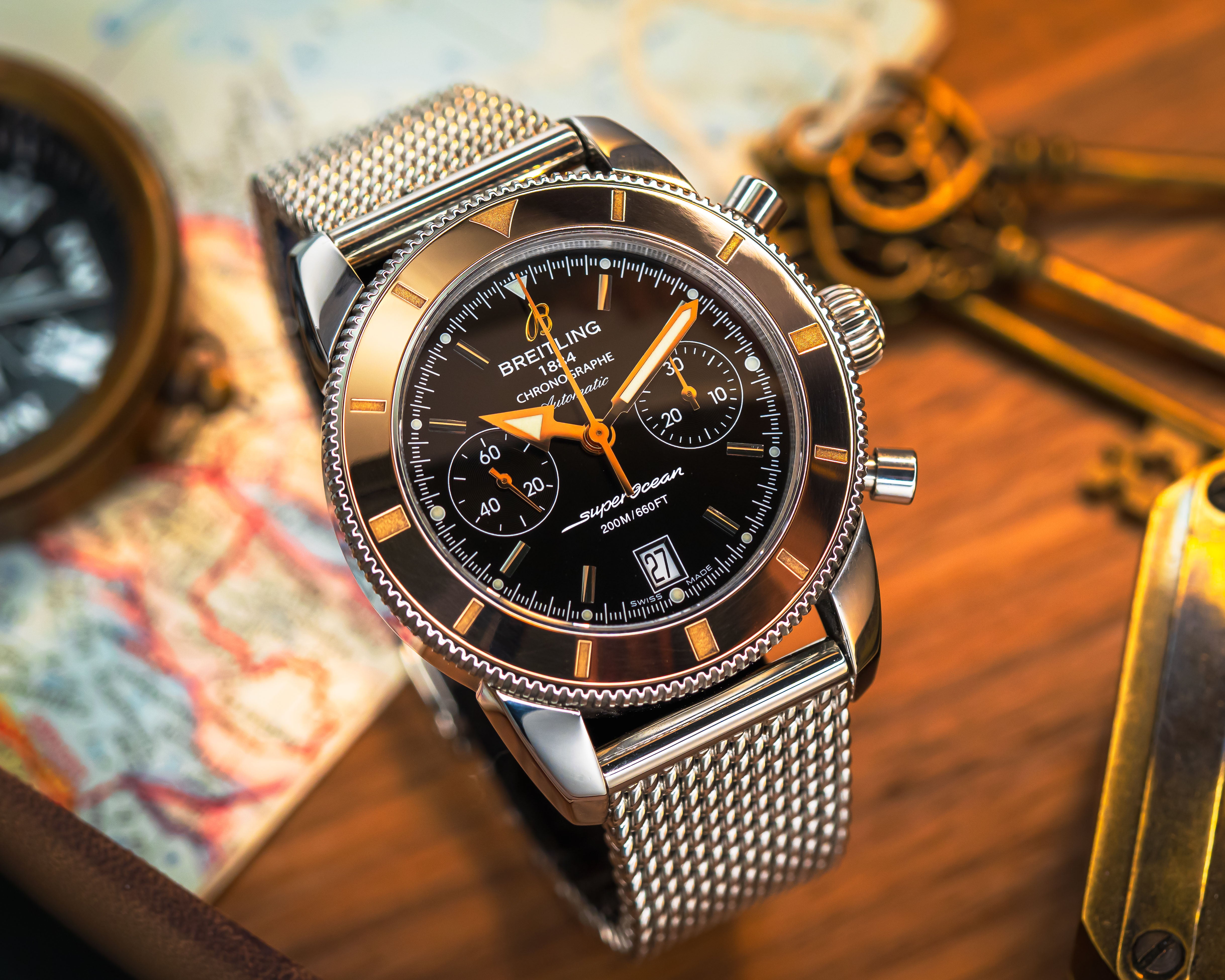 Breitling SuperOcean Heritage Chronograph 44 Black & Rose Gold U2337012-BB1-154