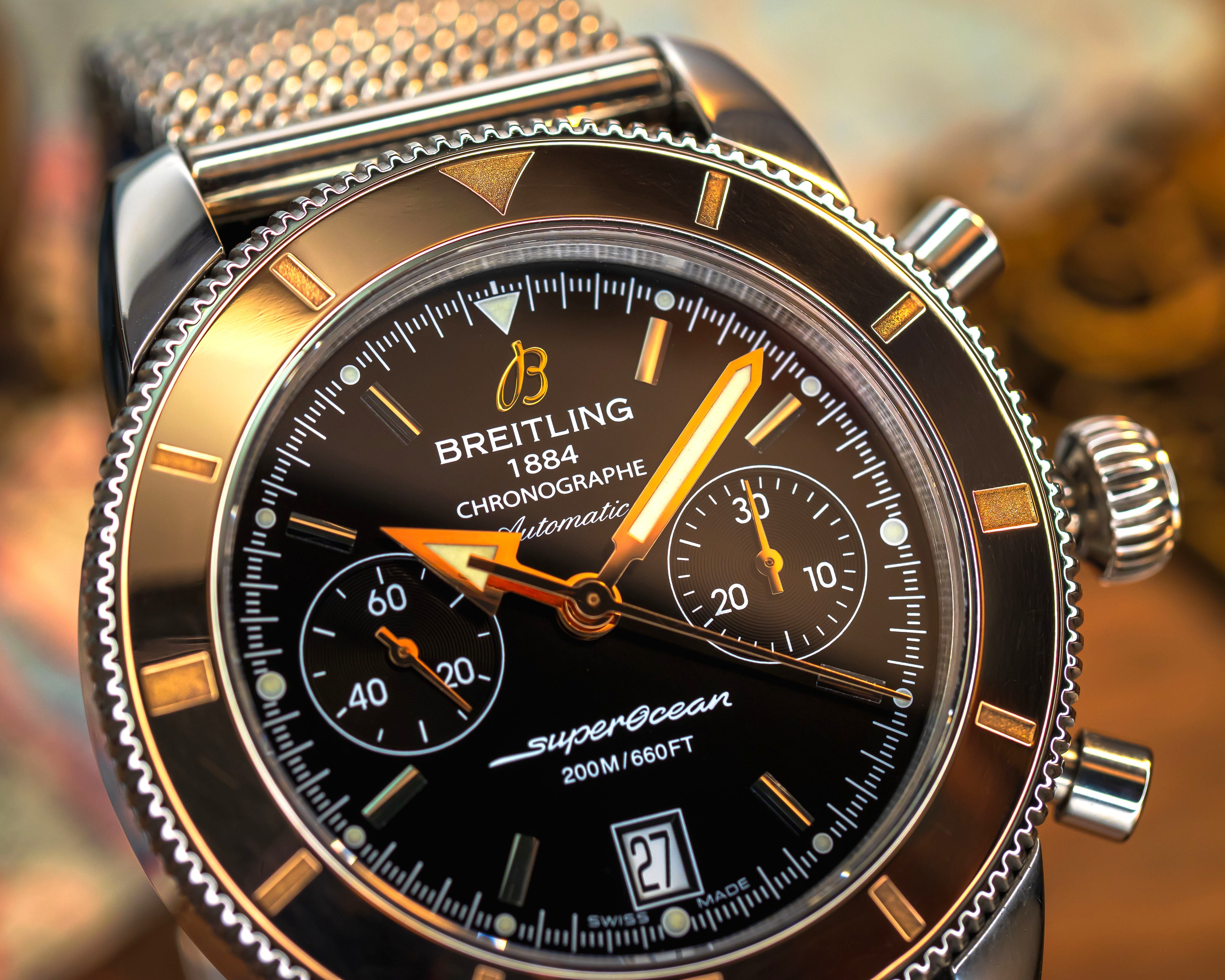 Breitling SuperOcean Heritage Chronograph 44 Black & Rose Gold U2337012-BB1-154