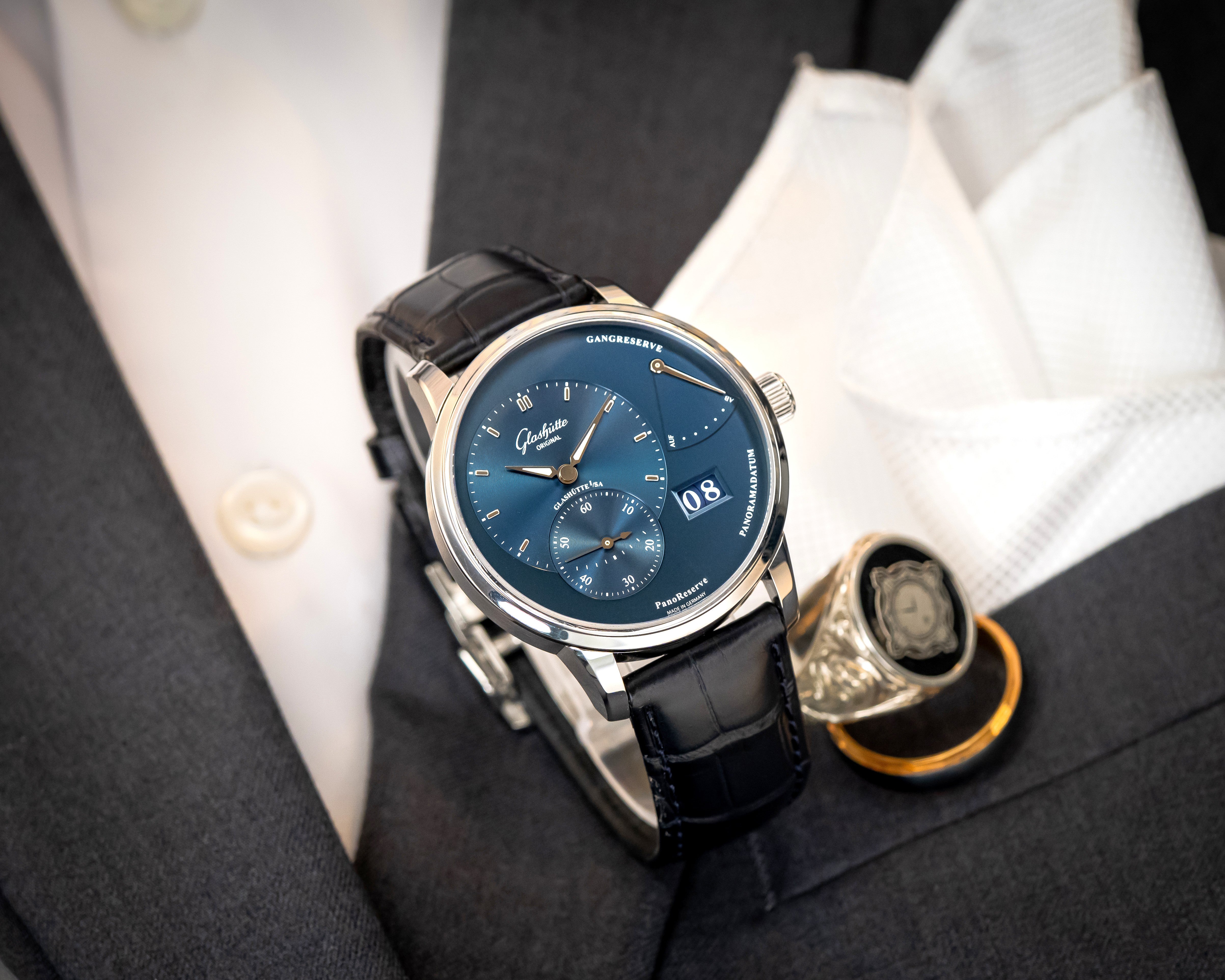 Glashutte Original PanoReserve Blue Dial – 1-65-01-26-12-61