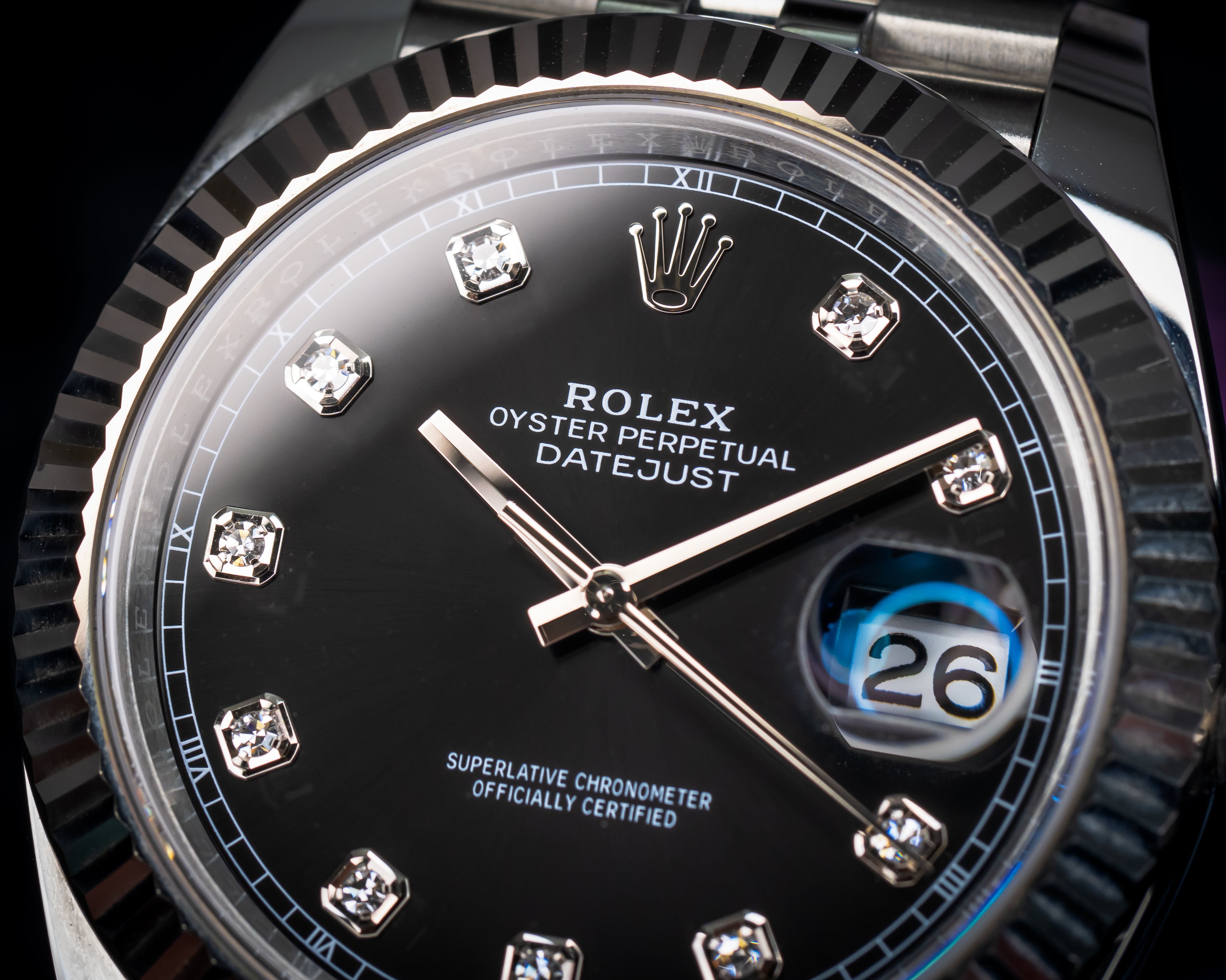 Rolex Datejust 41 Black Diamond Dial 126334