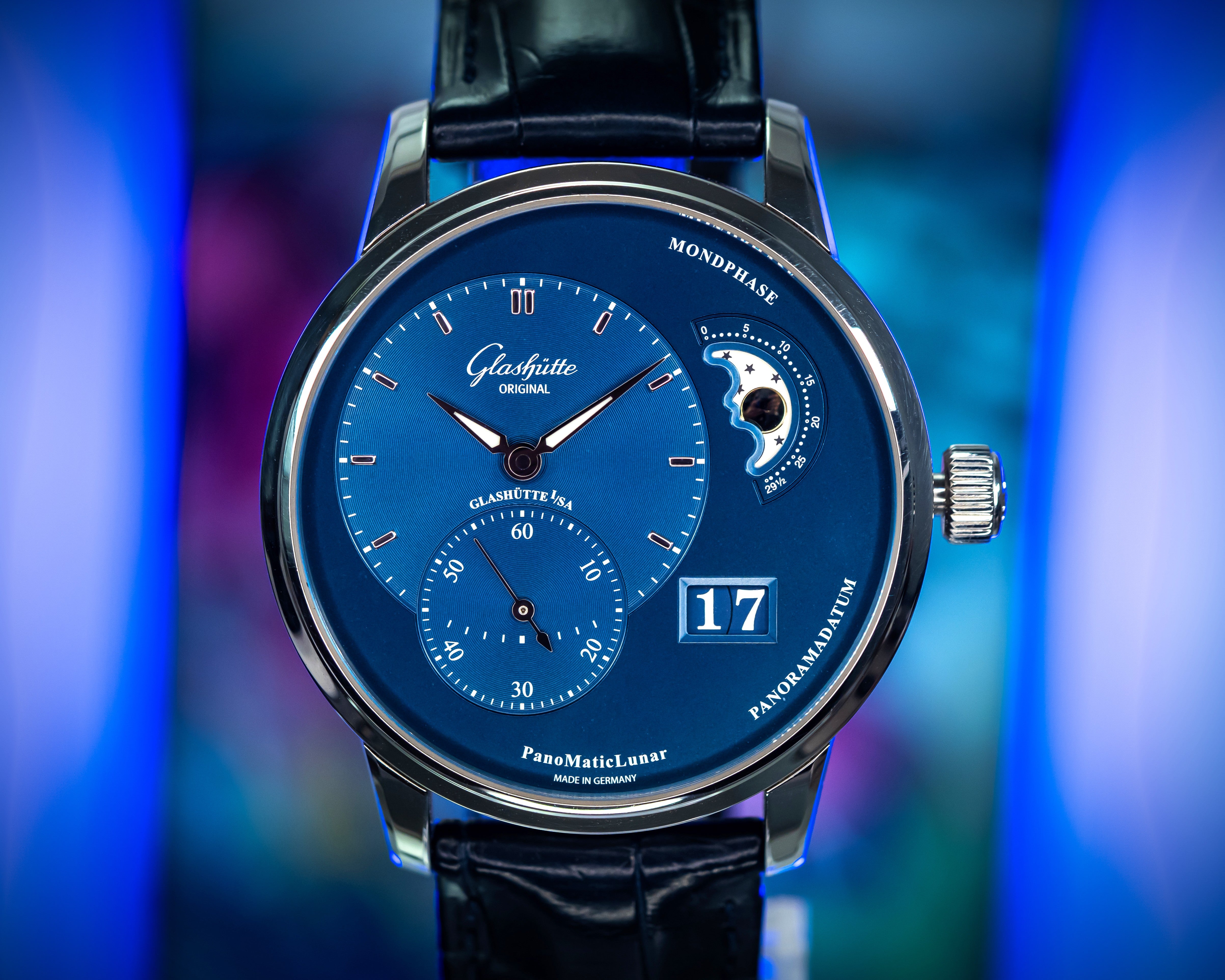 Glashutte Original PanoMatic Lunar Blue Dial – 1-90-02-46-32-35