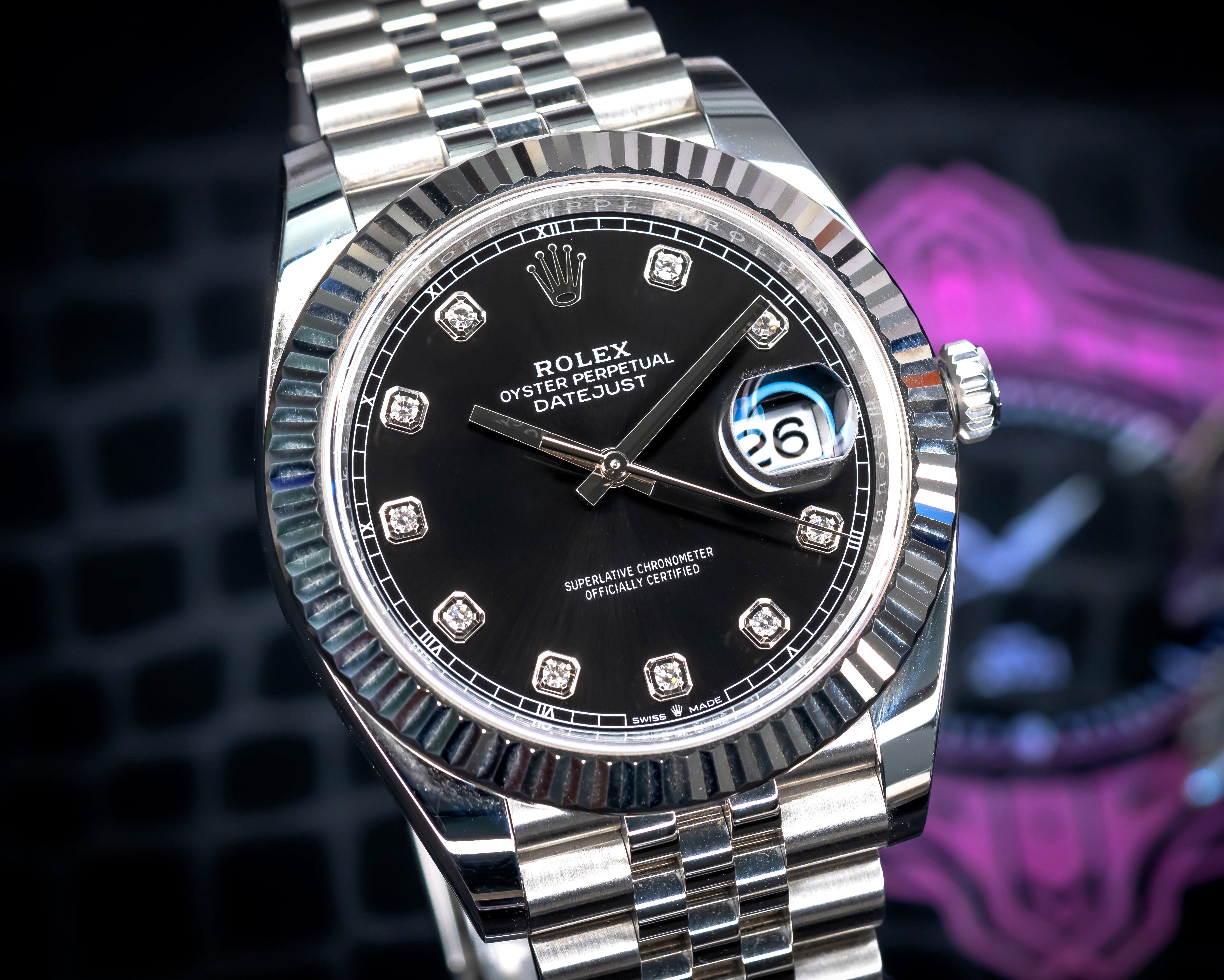 Rolex Datejust 41 Black Diamond Dial 126334