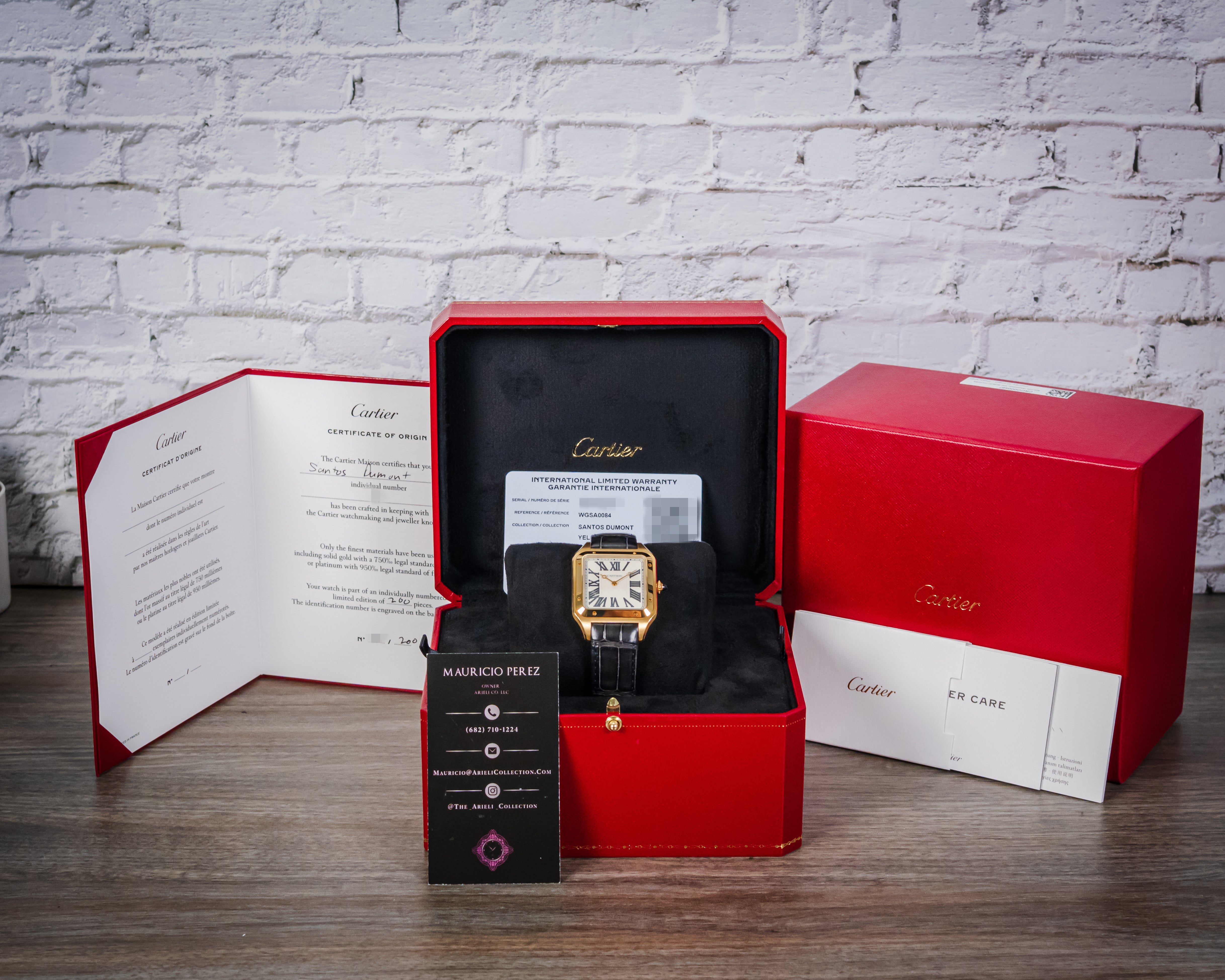 CARTIER SANTOS-DUMONT LIMITED EXTRA LARGE 18KT YELLOW GOLD – WGSA0084