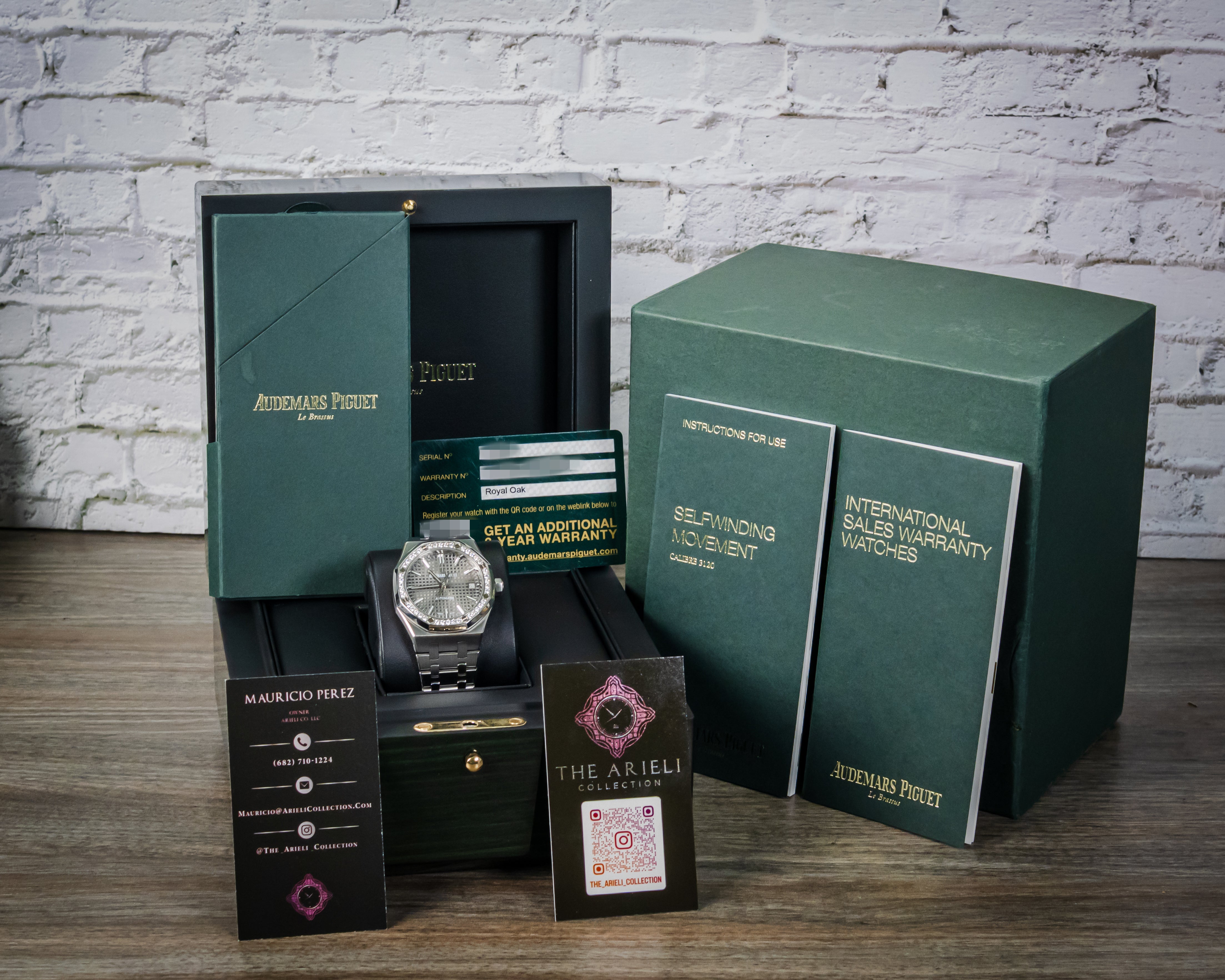 AUDEMARS PIGUET ROYAL OAK SELFWINDING DIAMOND SET RUTHENIUM DIAL 15451ST.ZZ.1256ST.02