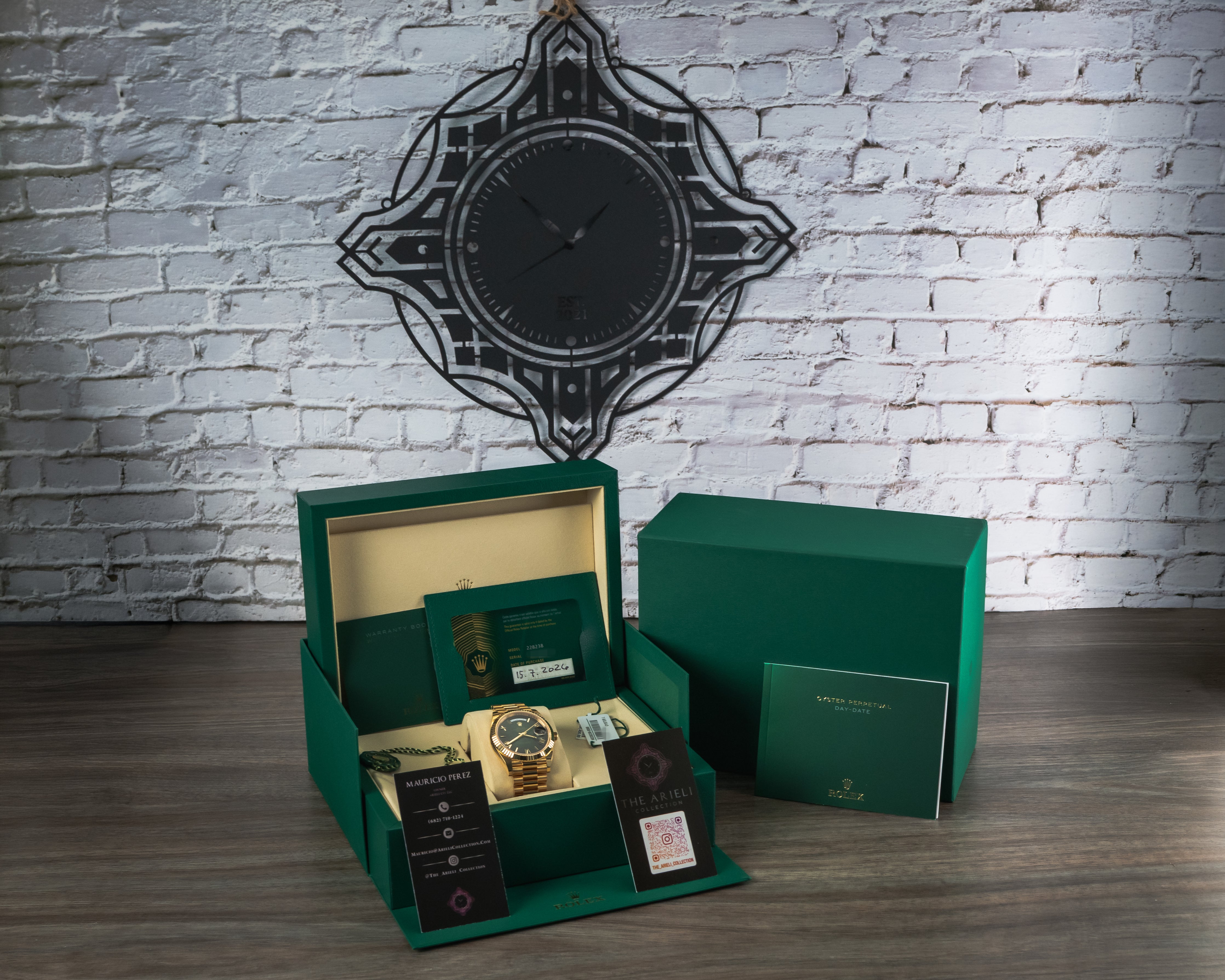 Rolex Day Date 40 Green Ombré Dial 18K Yellow Gold 228238