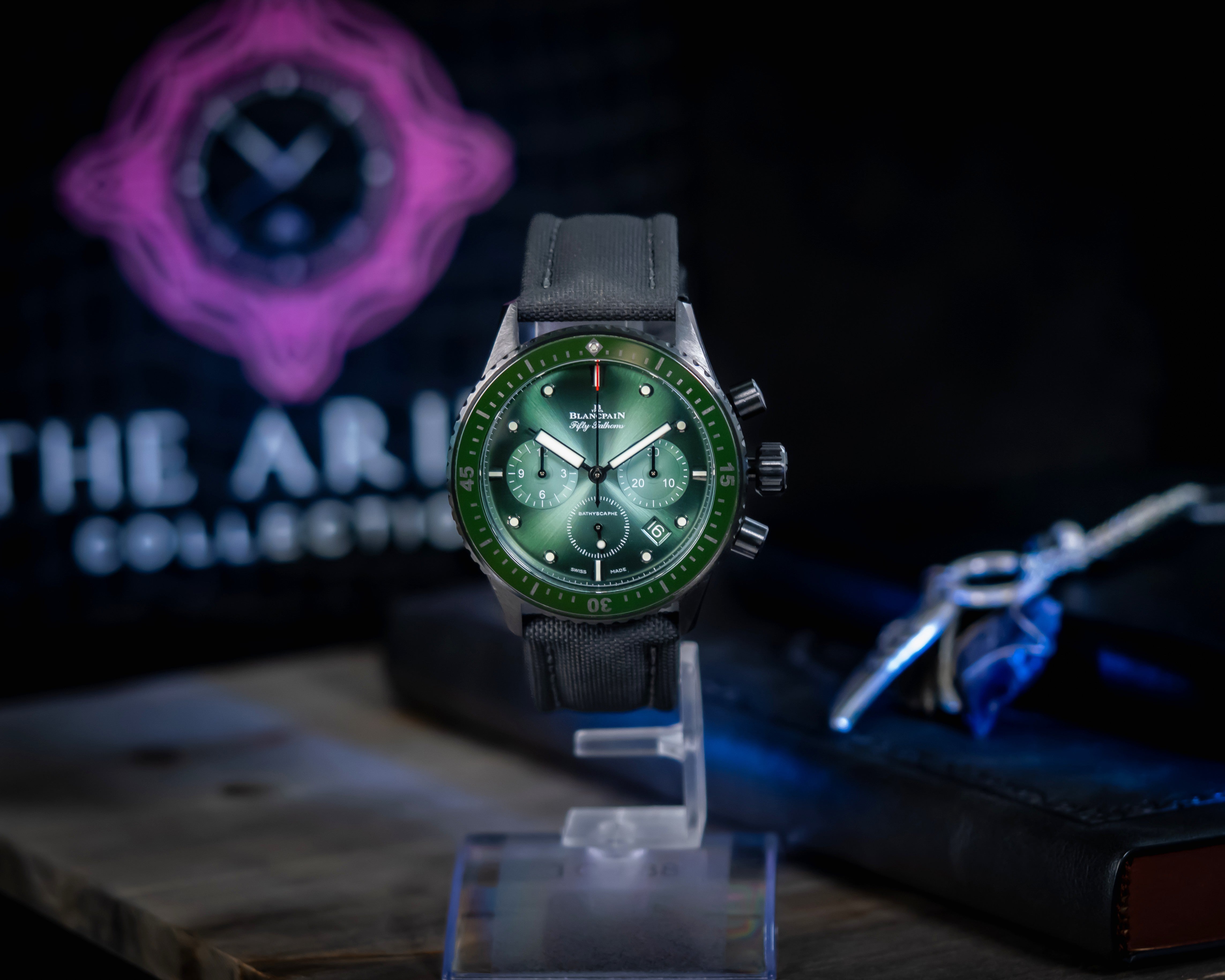 BLANCPAIN FIFTY FATHOMS BATHYSCAPHE CHRONOGRAPH FLYBACK GREEN 5200-0153-B52A