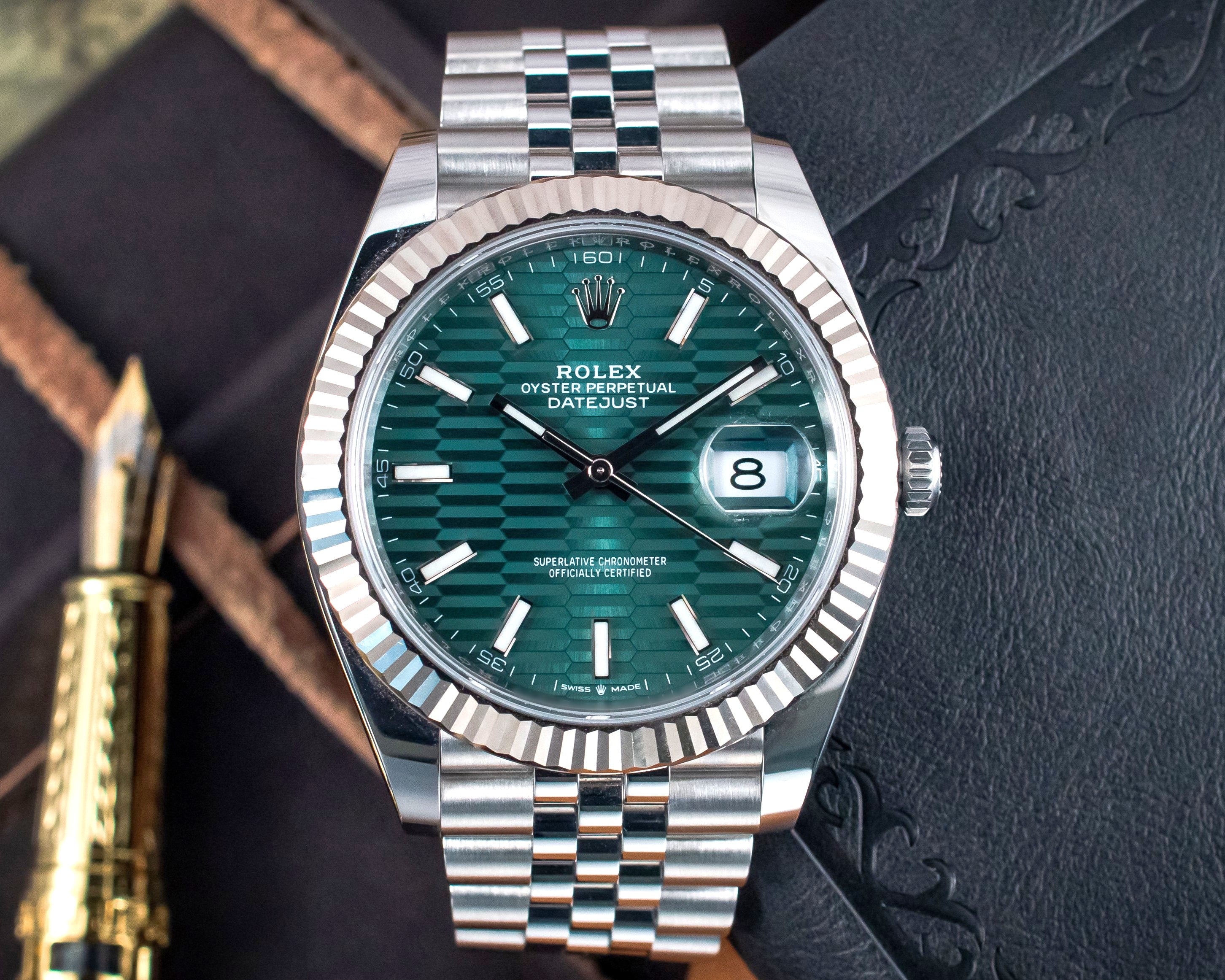 Rolex Datejust 41 Mint Green Motif Dial 126334