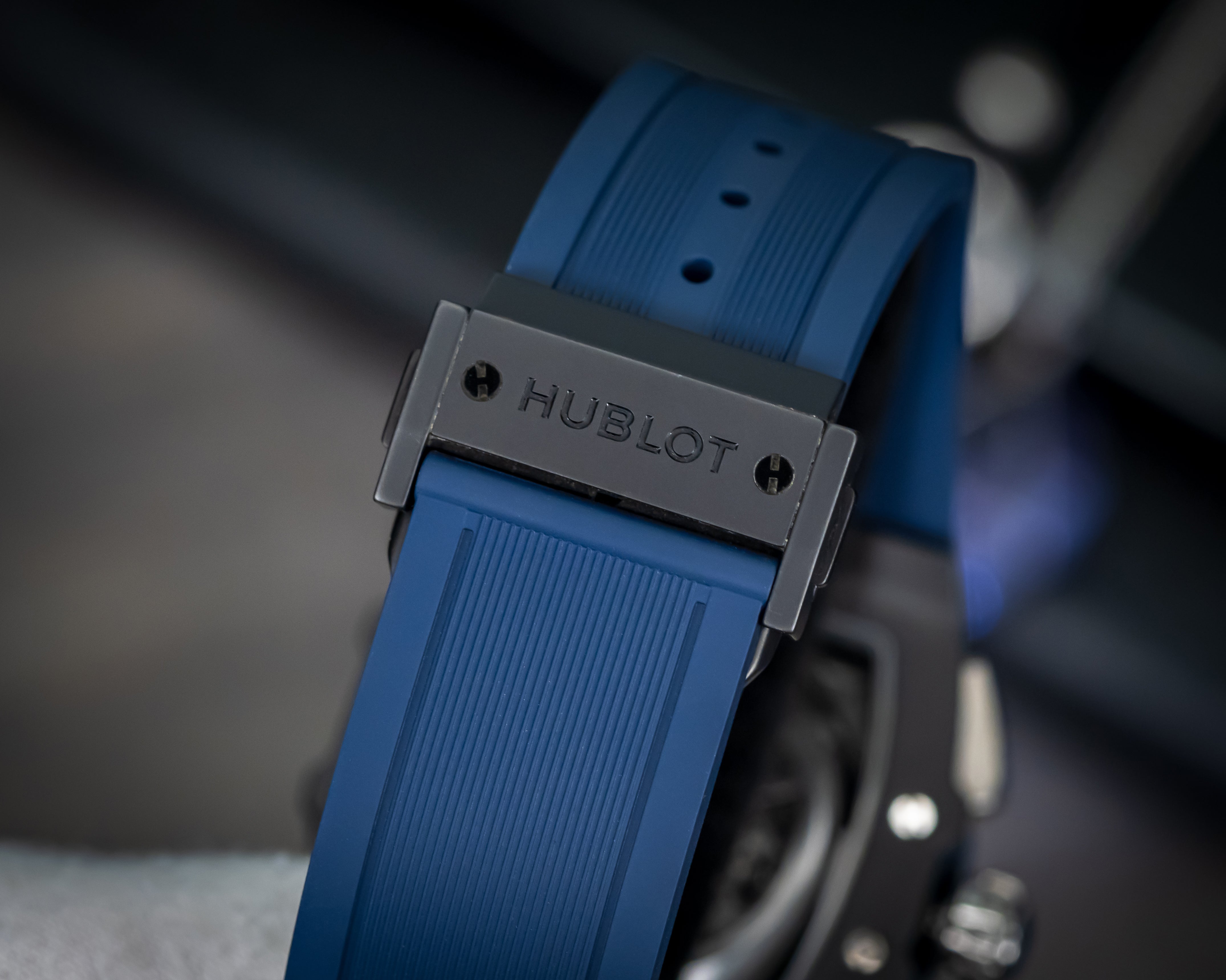 HUBLOT SPIRIT OF BIG BANG BLUE & BLACK CERAMIC CHRONOGRAPH 641.CI.7170.LR
