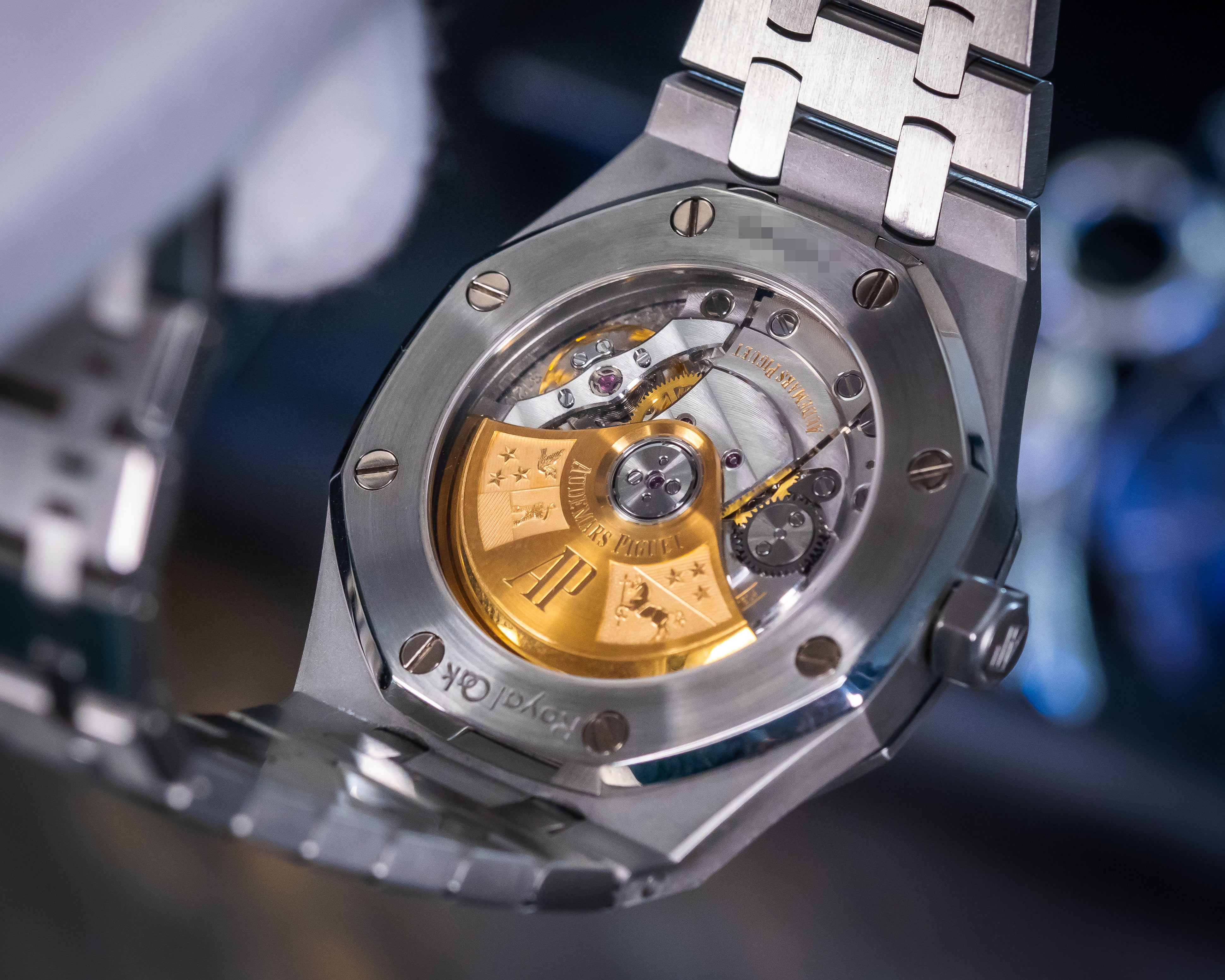 AUDEMARS PIGUET ROYAL OAK SELFWINDING DIAMOND SET RUTHENIUM DIAL 15451ST.ZZ.1256ST.02