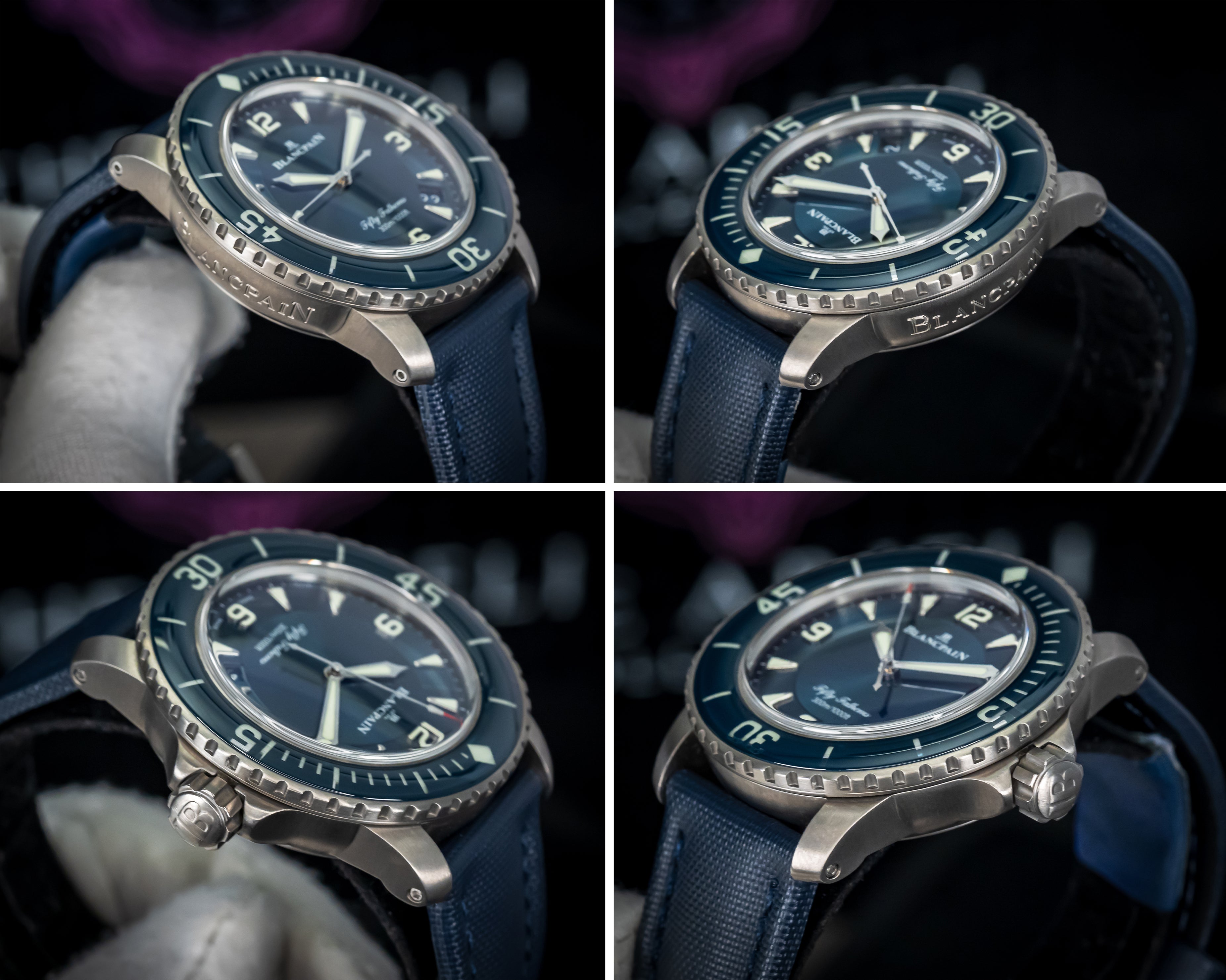 BLANCPAIN FIFTY FATHOMS AUTOMATIQUE BLUE DIAL TITANIUM 5015-12B40-052A