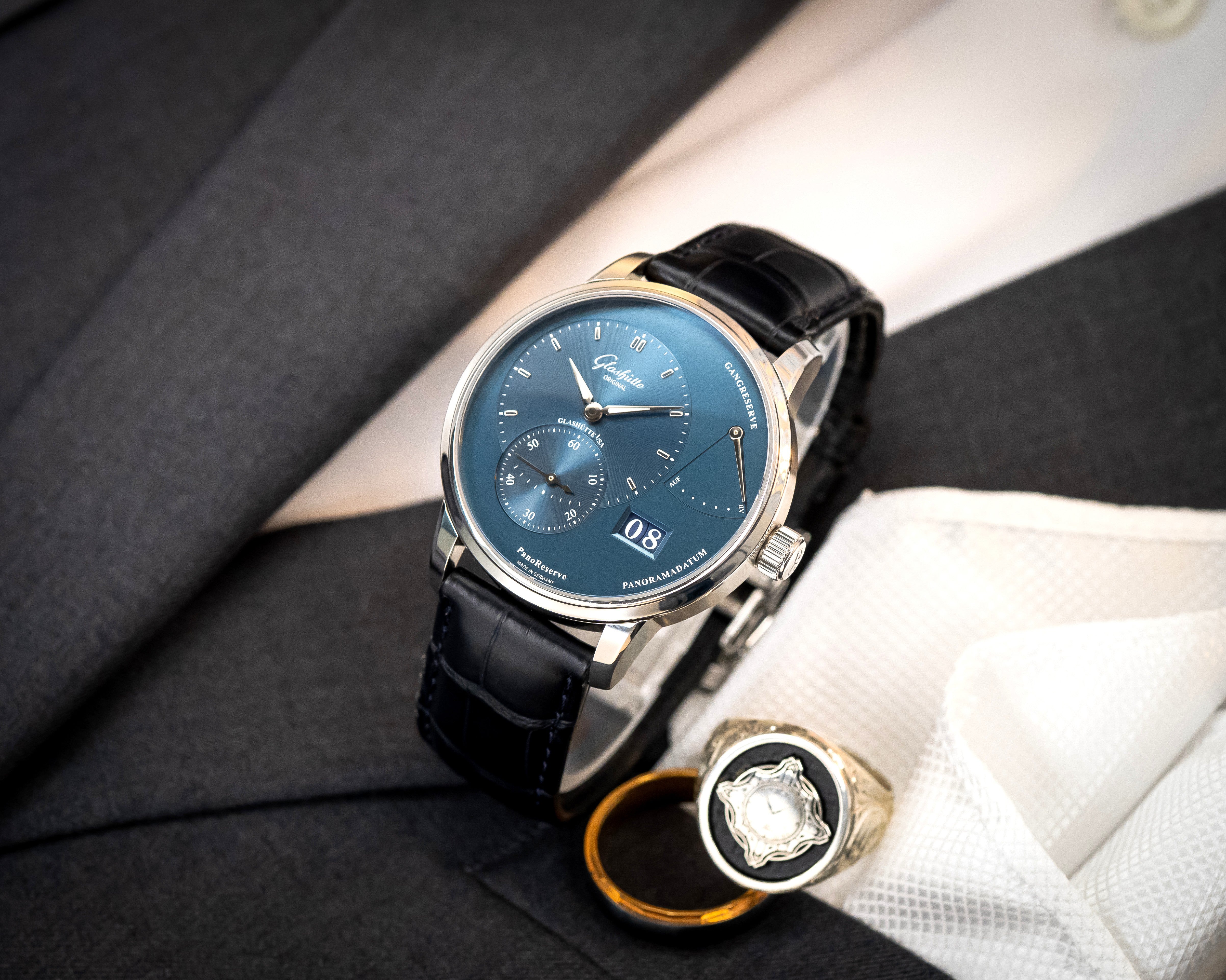 Glashutte Original PanoReserve Blue Dial – 1-65-01-26-12-61