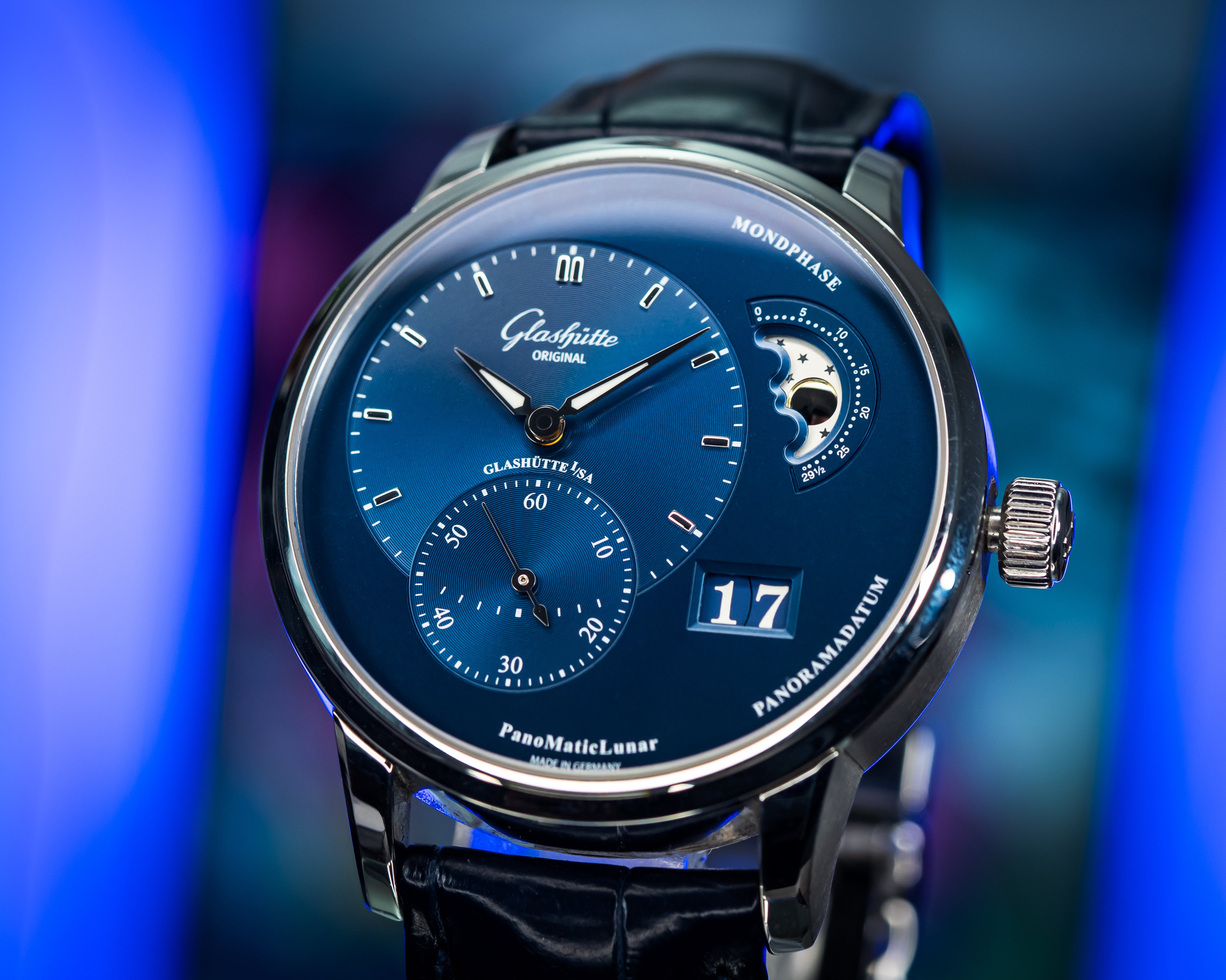 Glashutte Original PanoMatic Lunar Blue Dial – 1-90-02-46-32-35