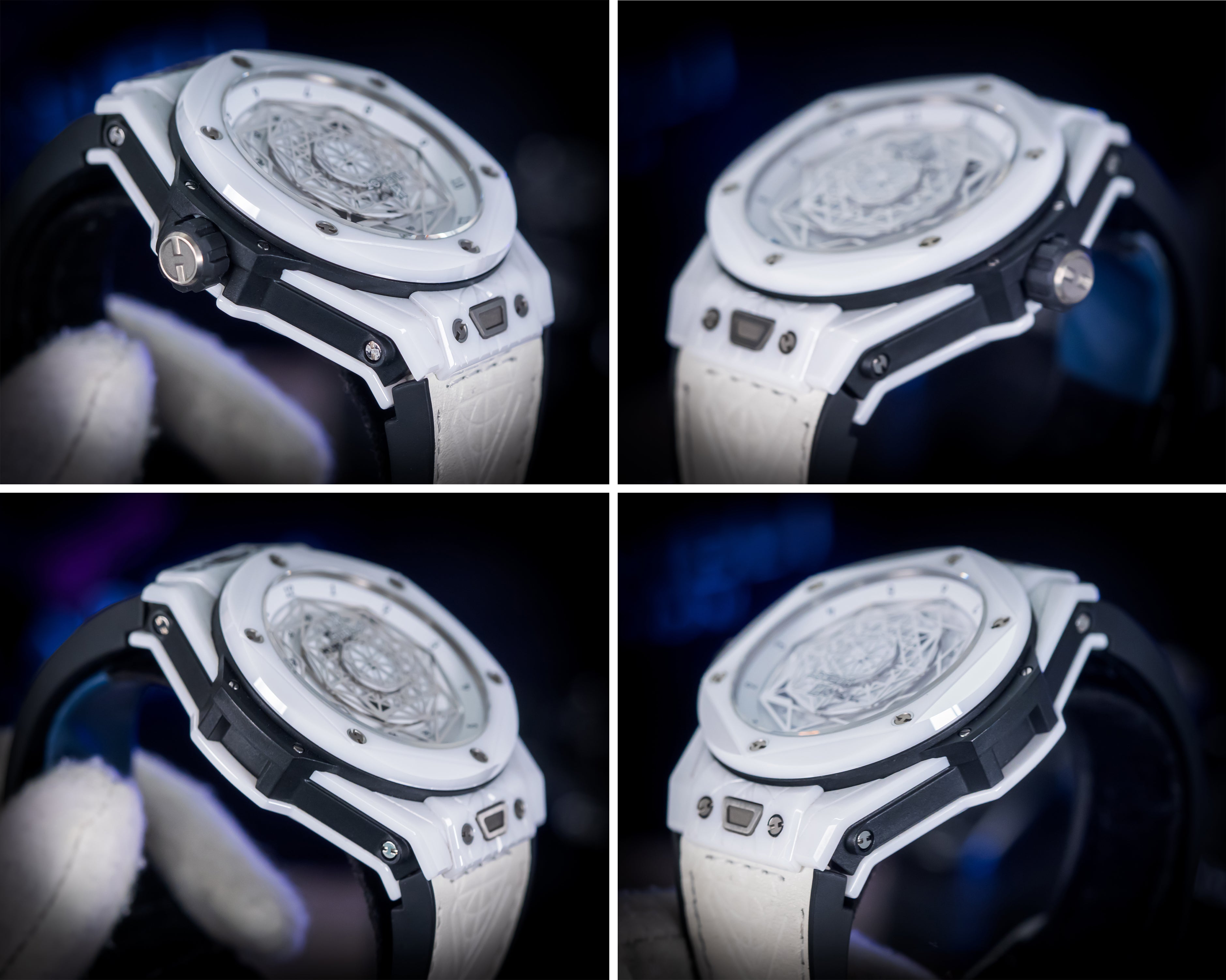 HUBLOT BIG BANG UNICO SANG BLEU WHITE CERAMIC 415.HX.2027.VR.MXM19