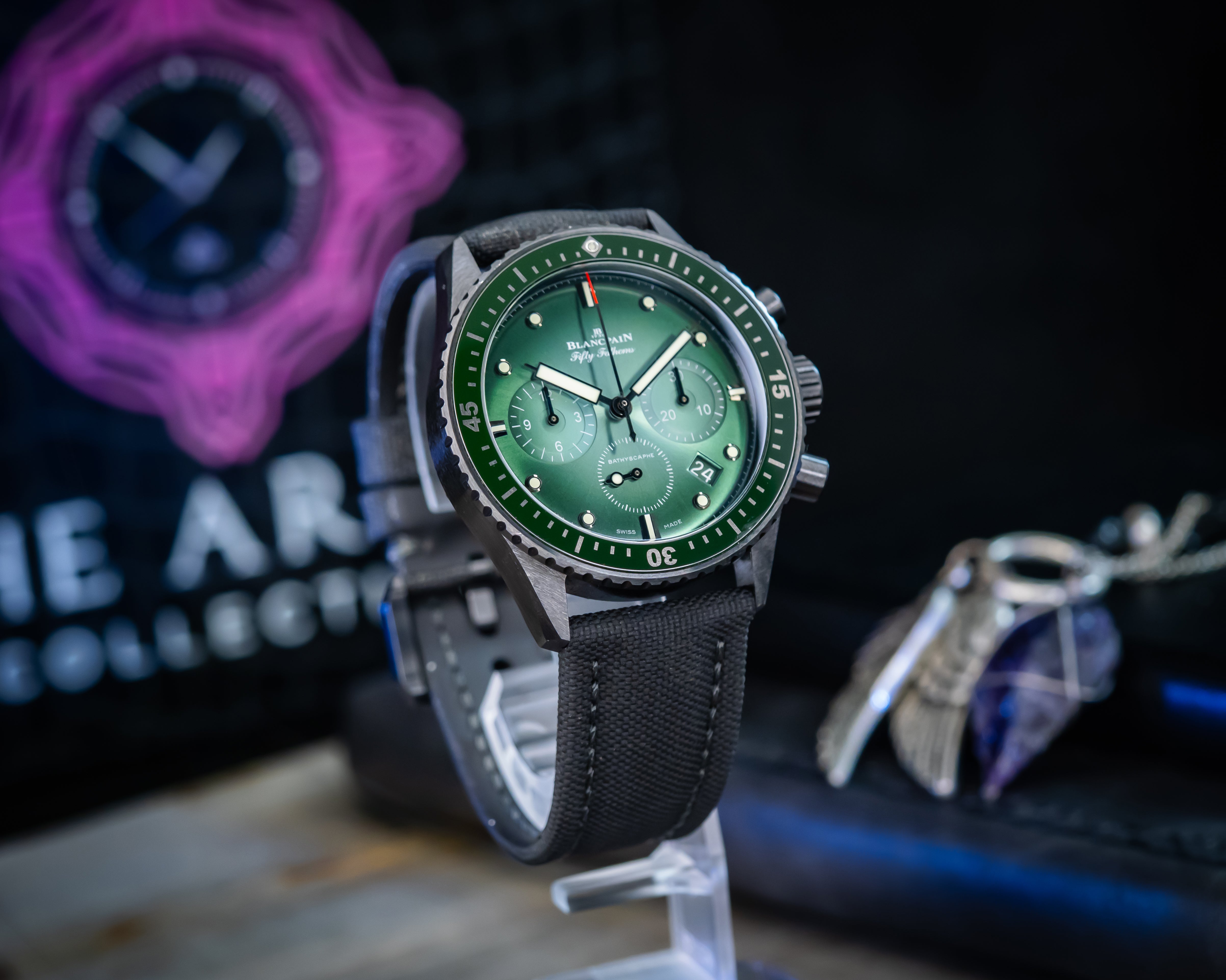 BLANCPAIN FIFTY FATHOMS BATHYSCAPHE CHRONOGRAPH FLYBACK GREEN 5200-0153-B52A