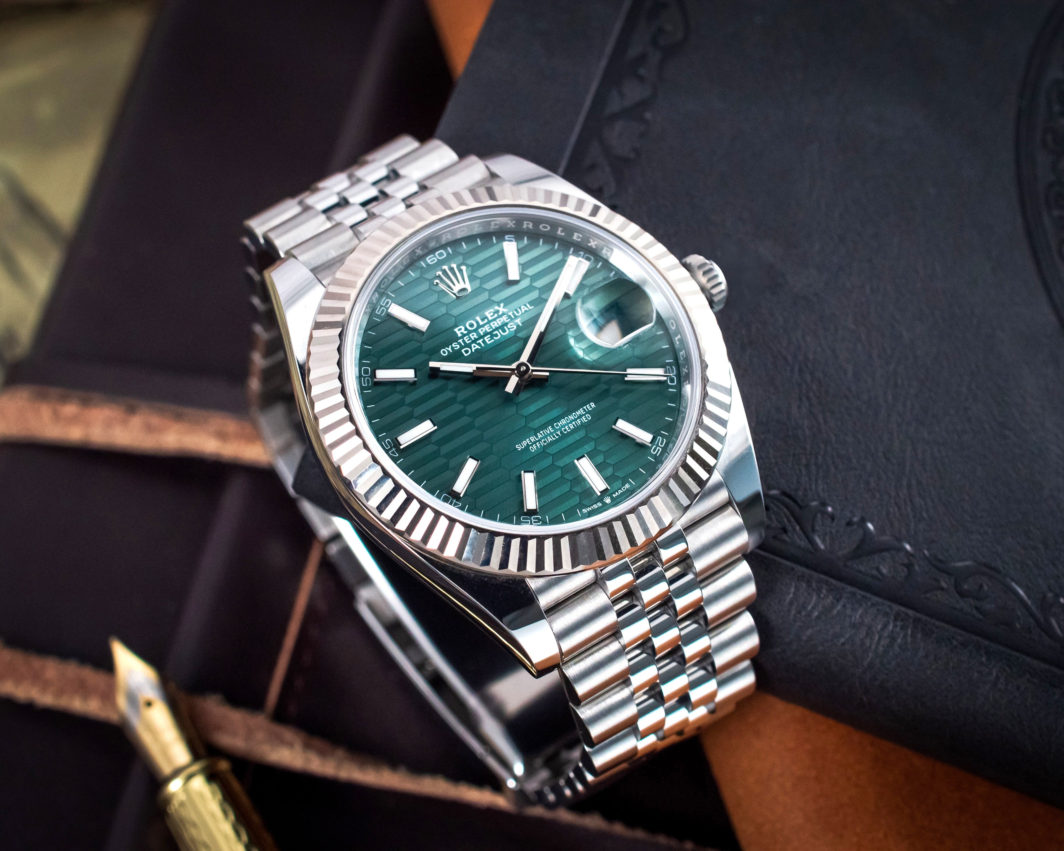 Rolex Datejust 41 Mint Green Motif Dial 126334
