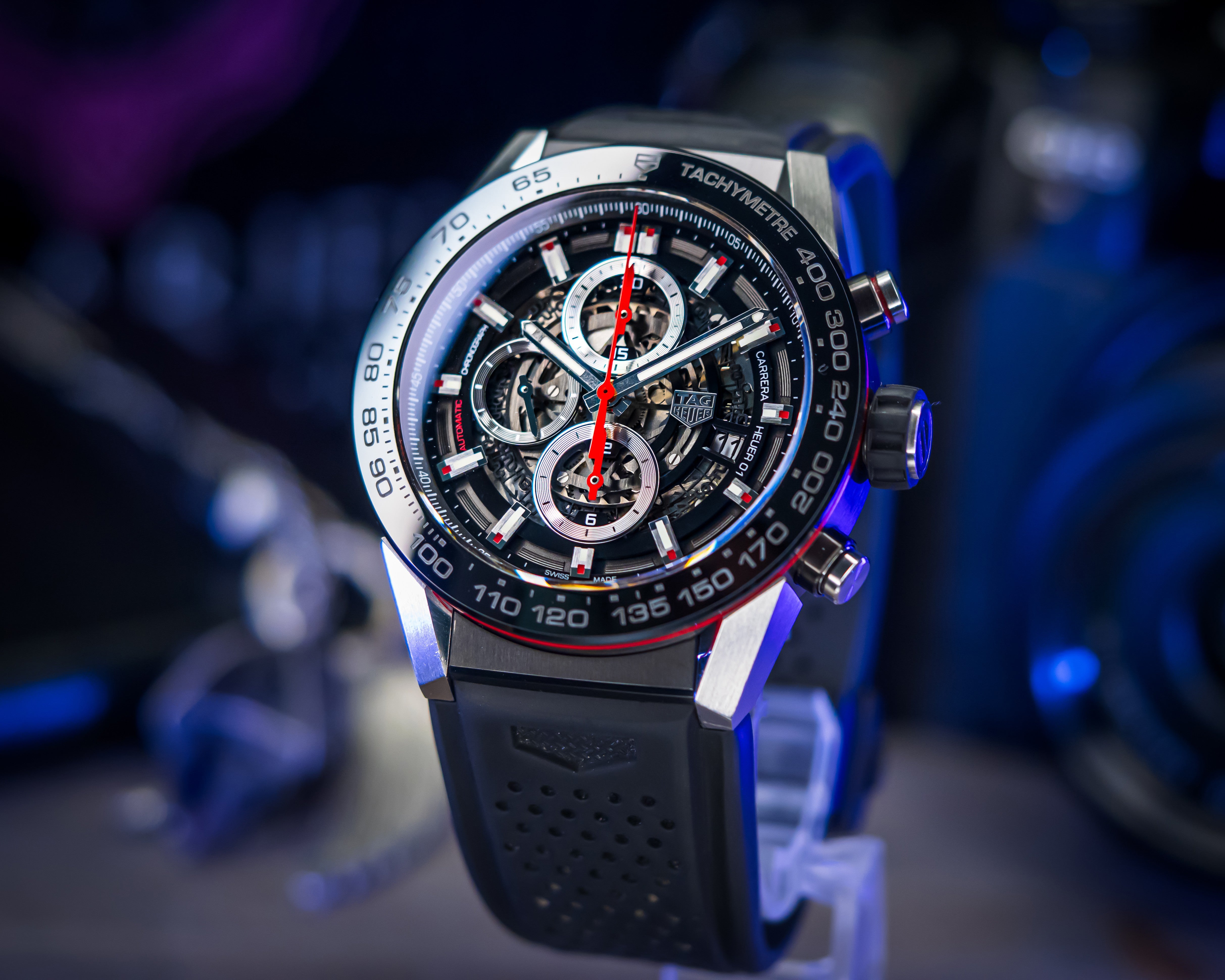 TAG HEUER CARRERA CALIBRE 01 SKELETON CHRONOGRAPH CAR2A1Z.FT6044