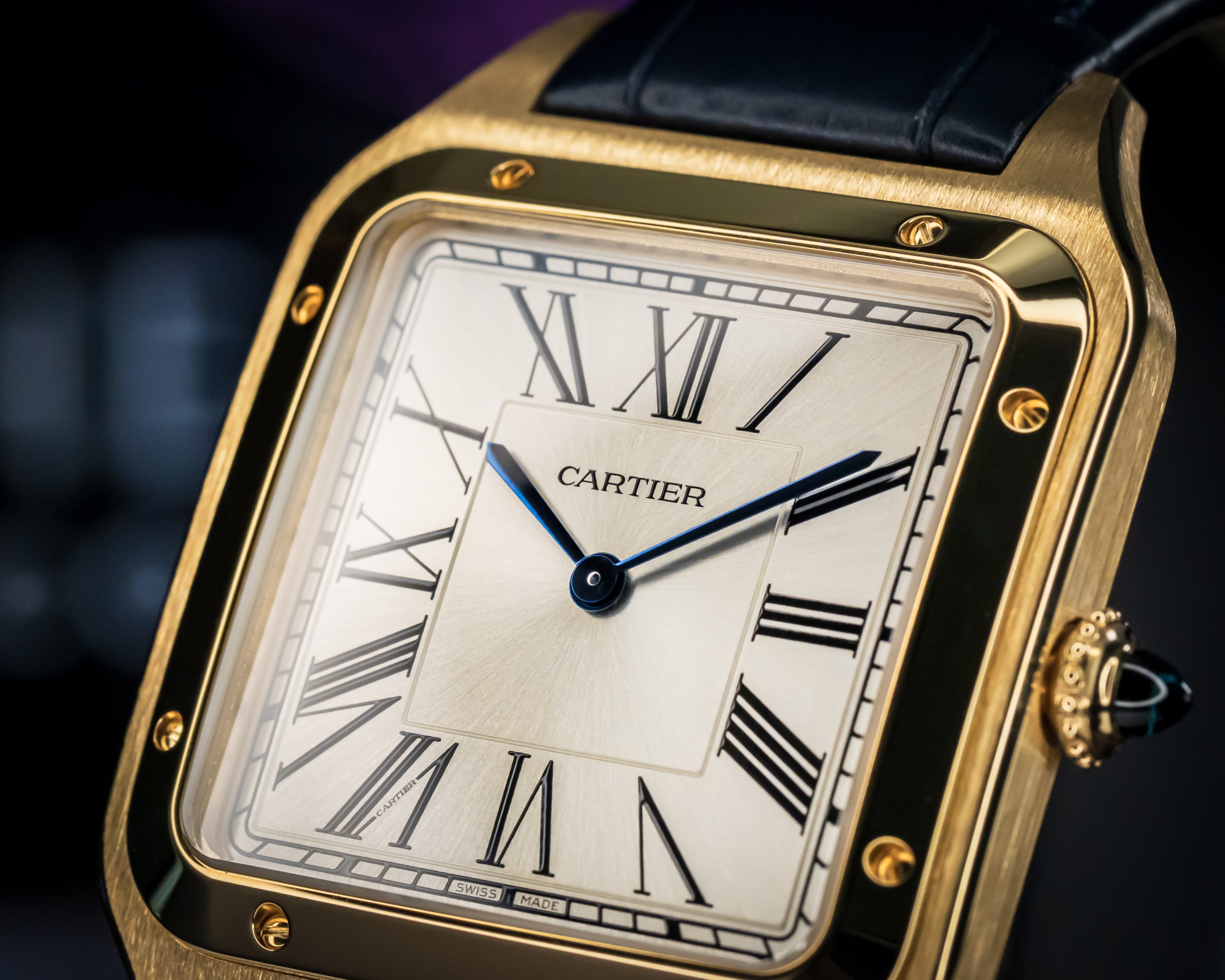 UNWORN CARTIER SANTOS-DUMONT EXTRA LARGE 18KT YELLOW GOLD WGSA0108