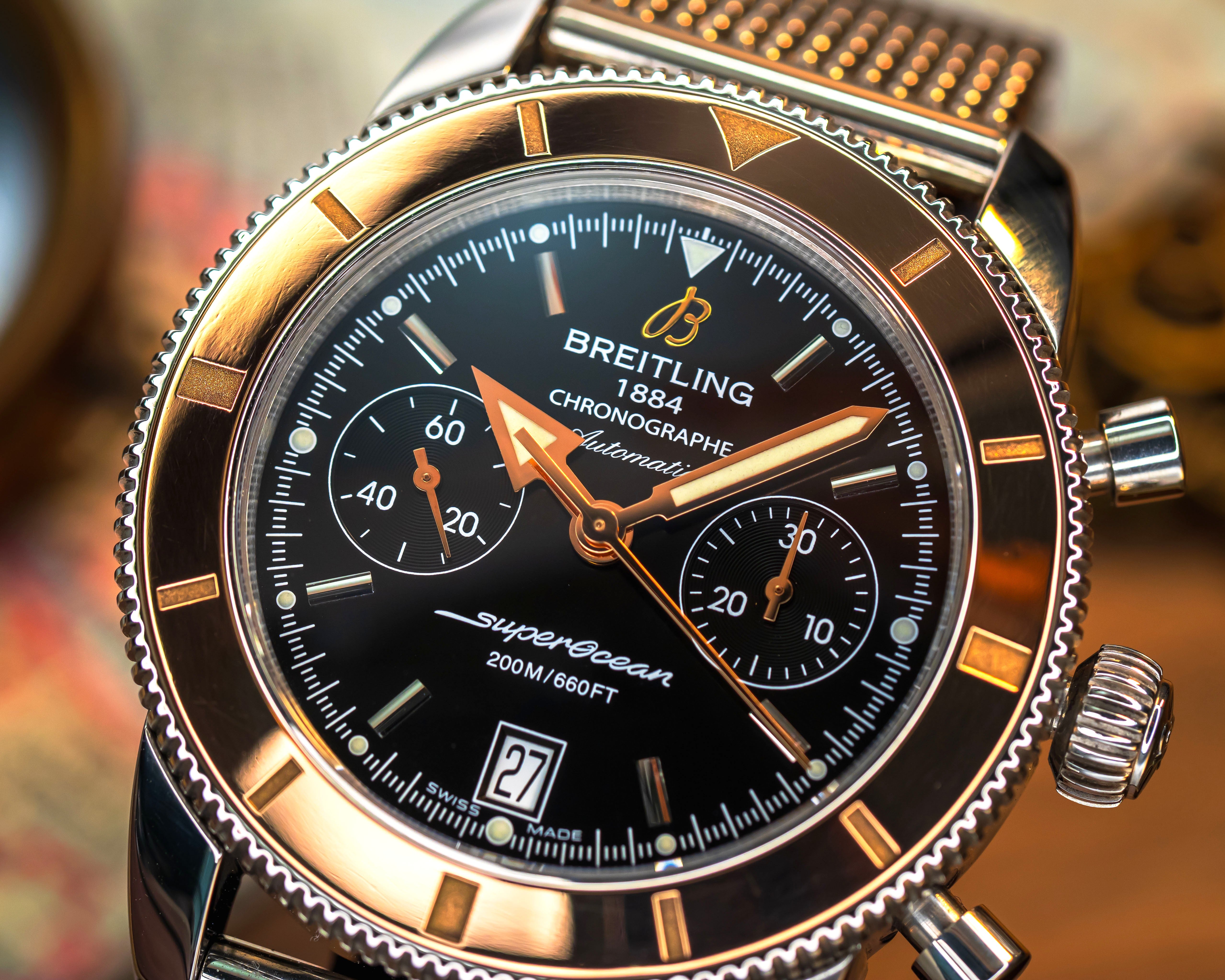 Breitling SuperOcean Heritage Chronograph 44 Black & Rose Gold U2337012-BB1-154