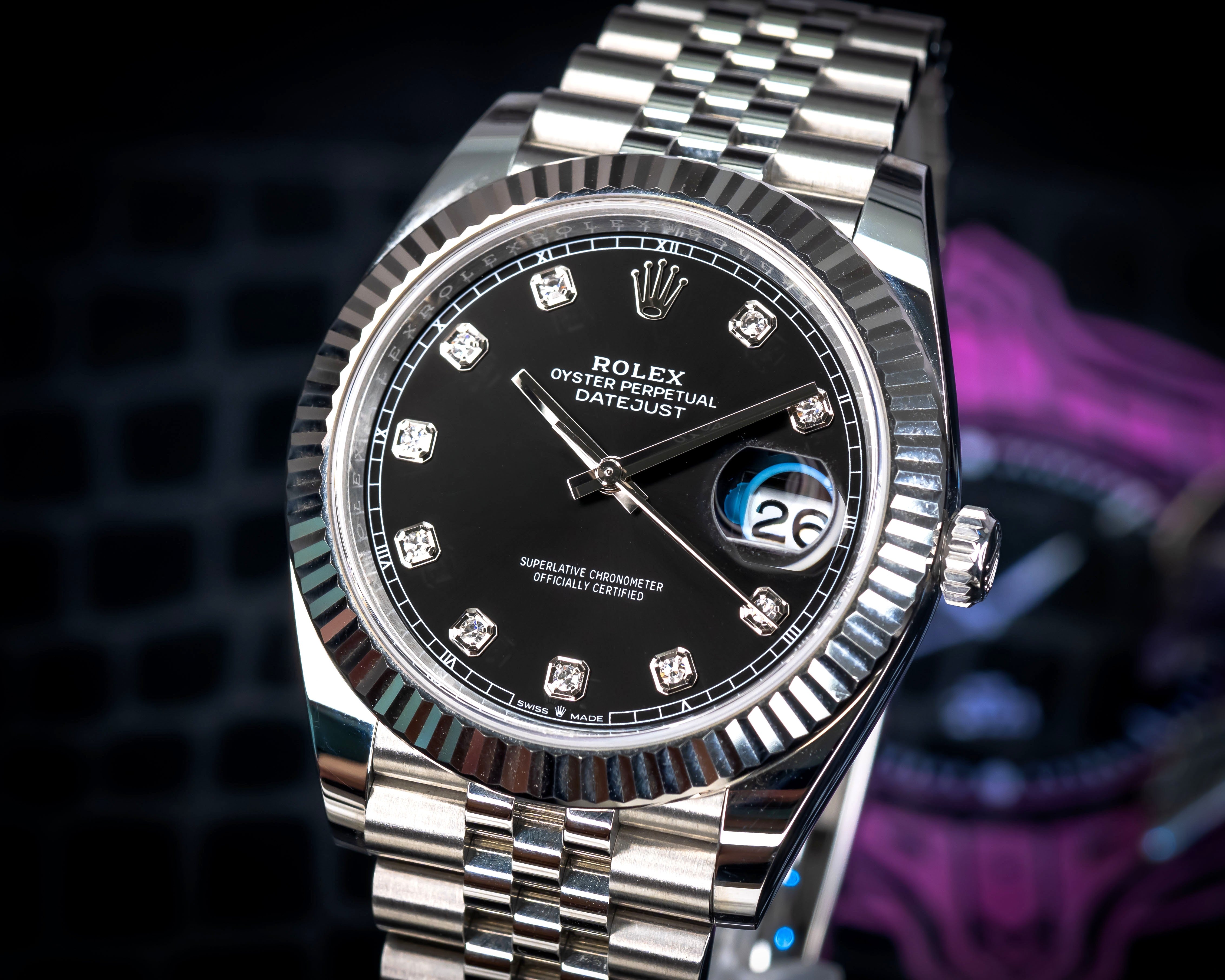 Rolex Datejust 41 Black Diamond Dial 126334