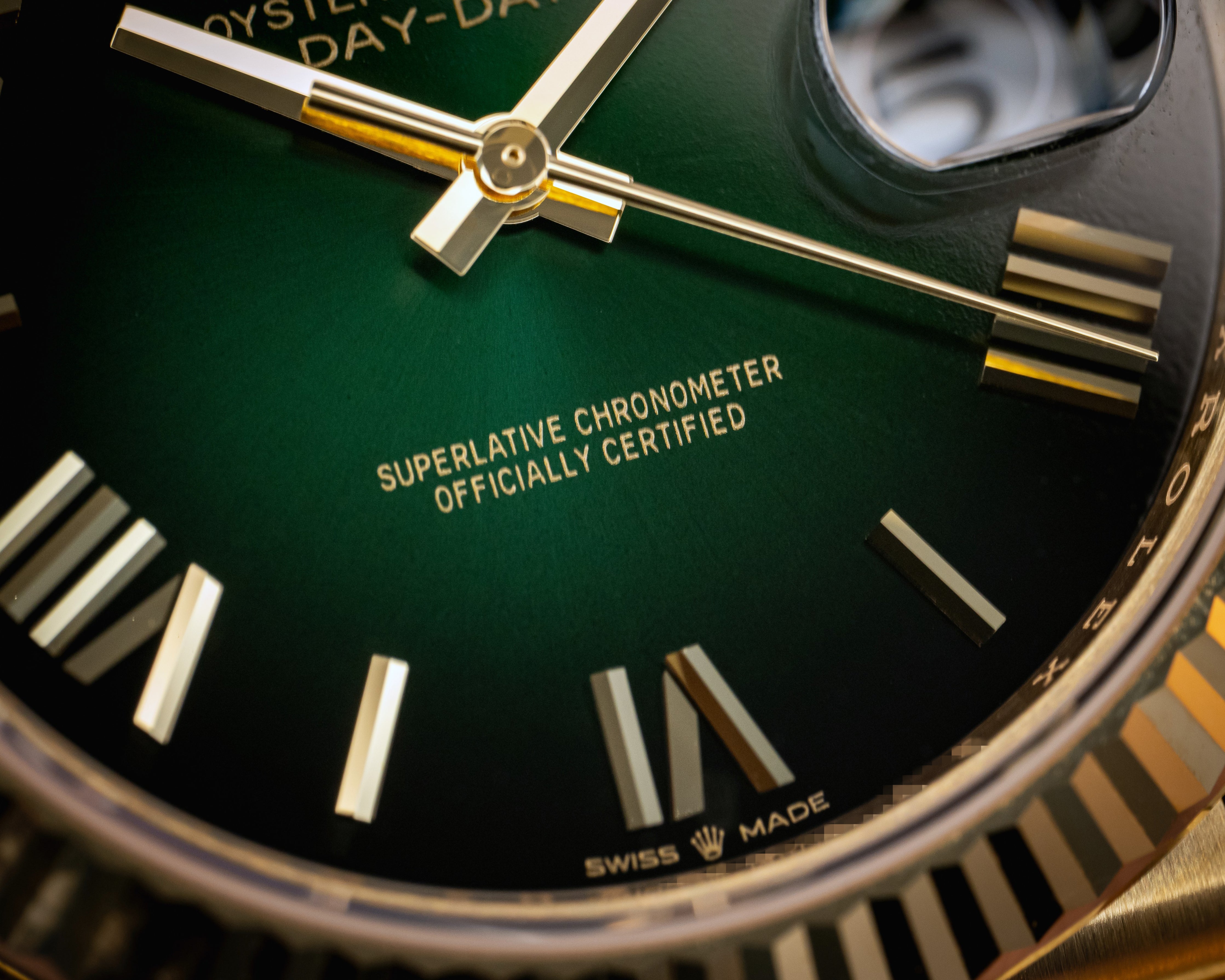 Rolex Day Date 40 Green Ombré Dial 18K Yellow Gold 228238