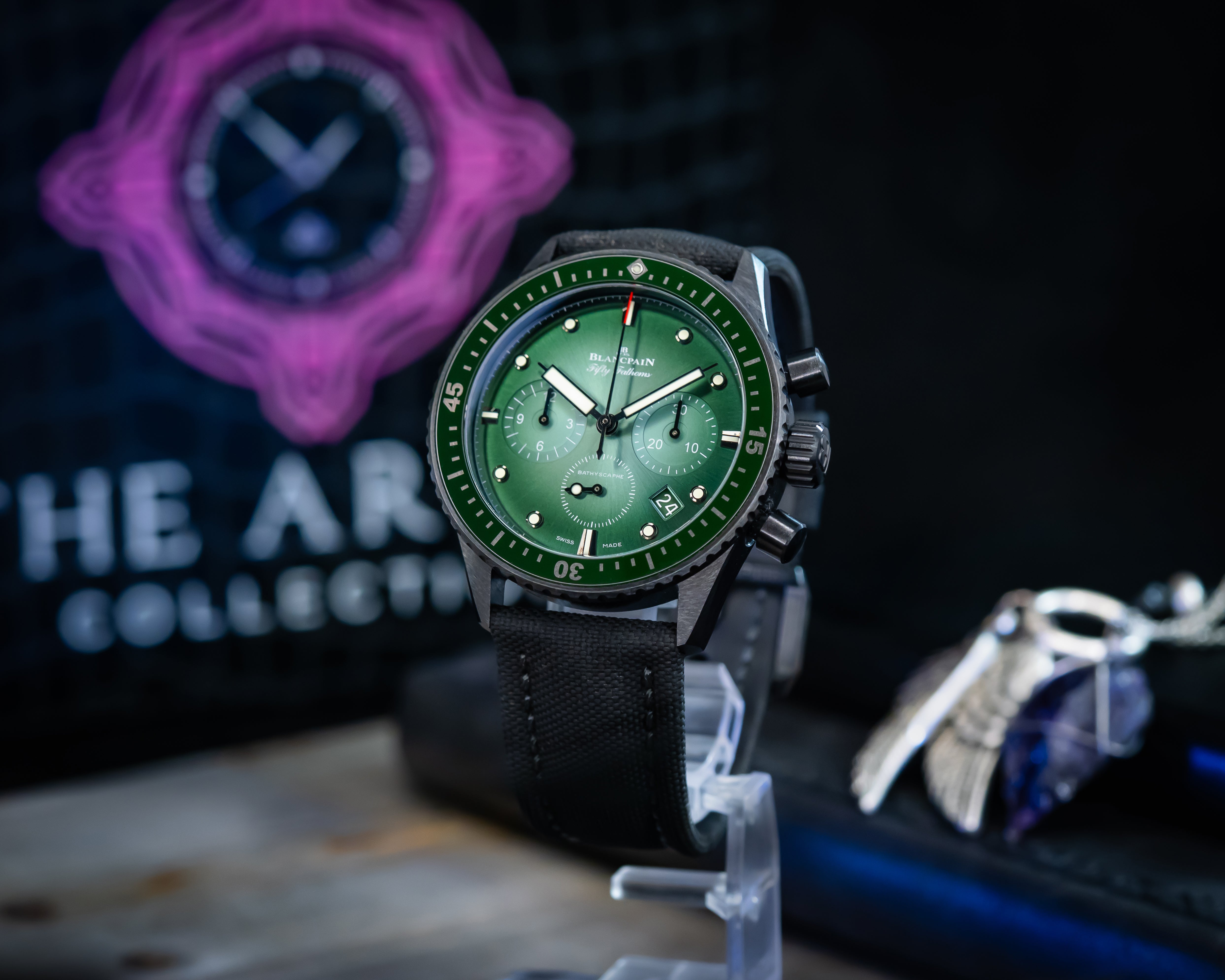 BLANCPAIN FIFTY FATHOMS BATHYSCAPHE CHRONOGRAPH FLYBACK GREEN 5200-0153-B52A
