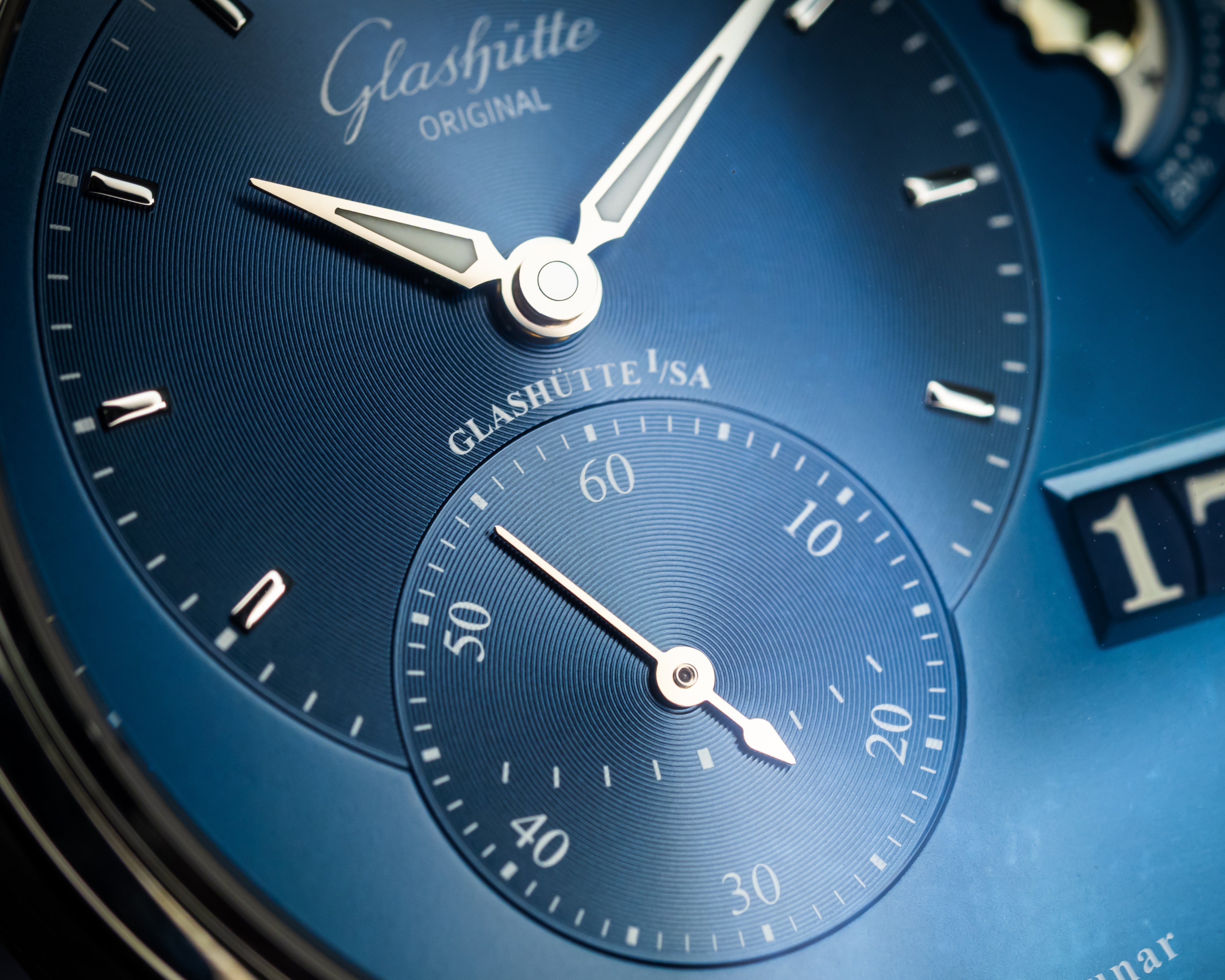 Glashutte Original PanoMatic Lunar Blue Dial – 1-90-02-46-32-35
